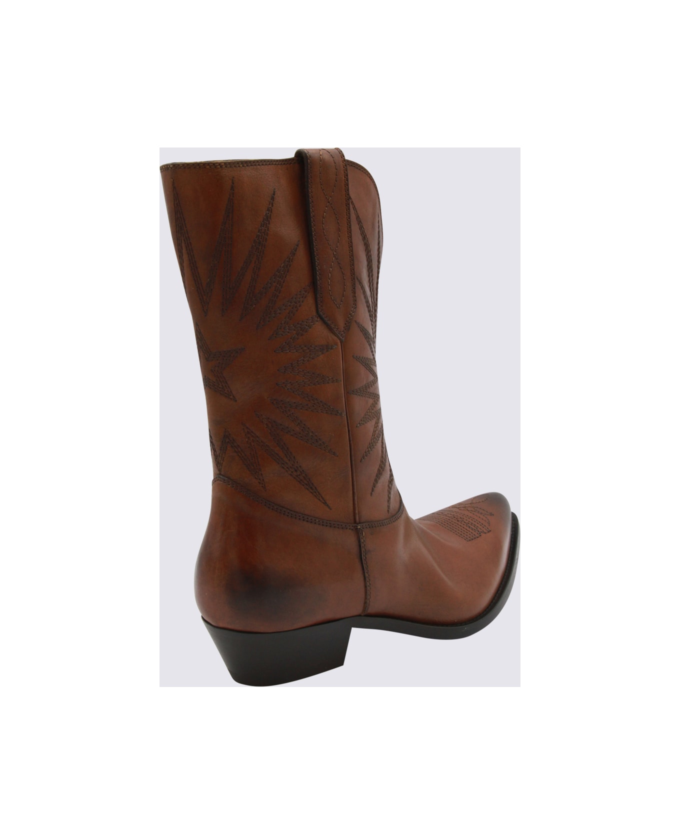 Golden Goose Tan Leather Boots - Brown
