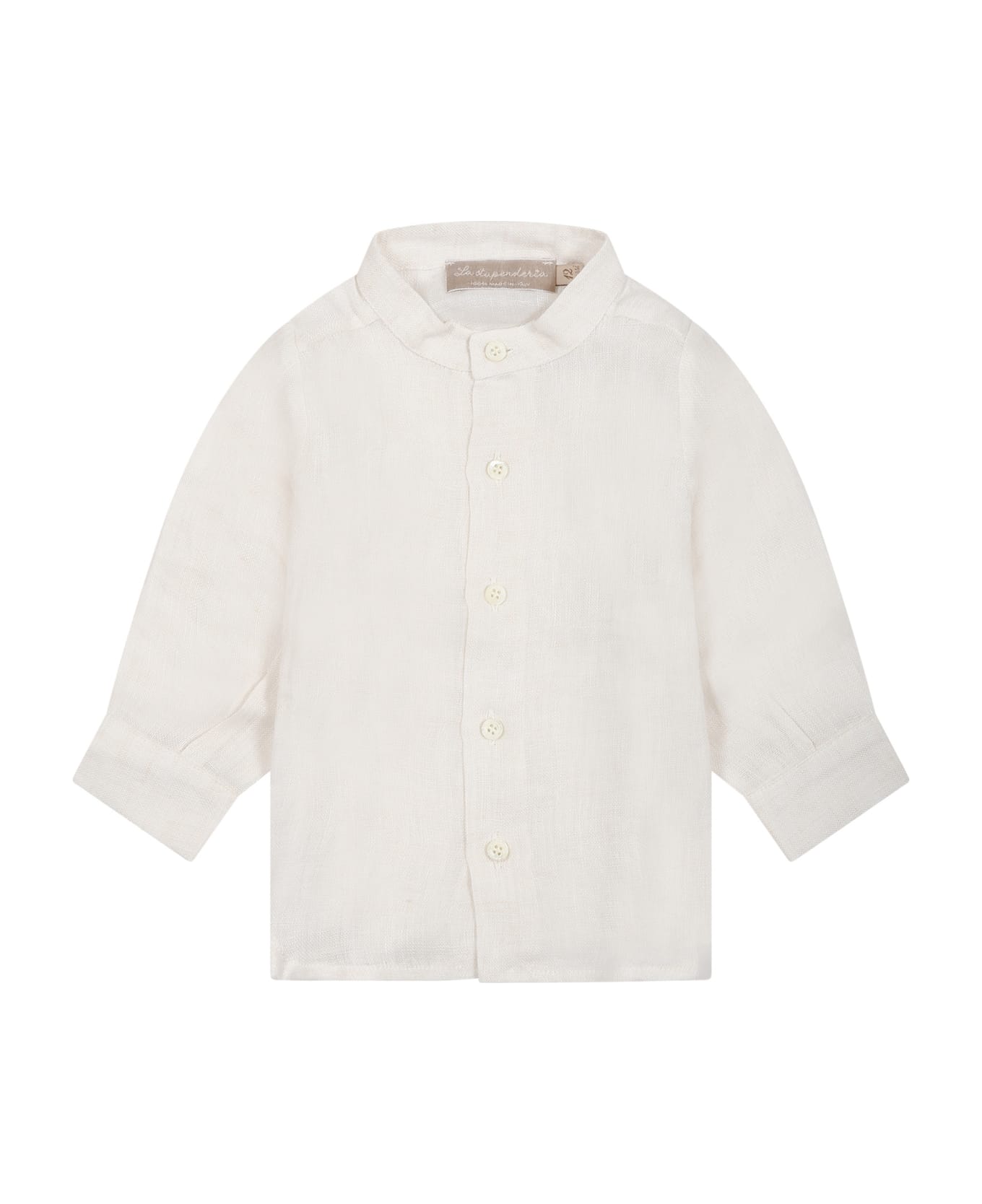 La stupenderia Chemise Blanche Pour Bébé Garçon - White シャツ