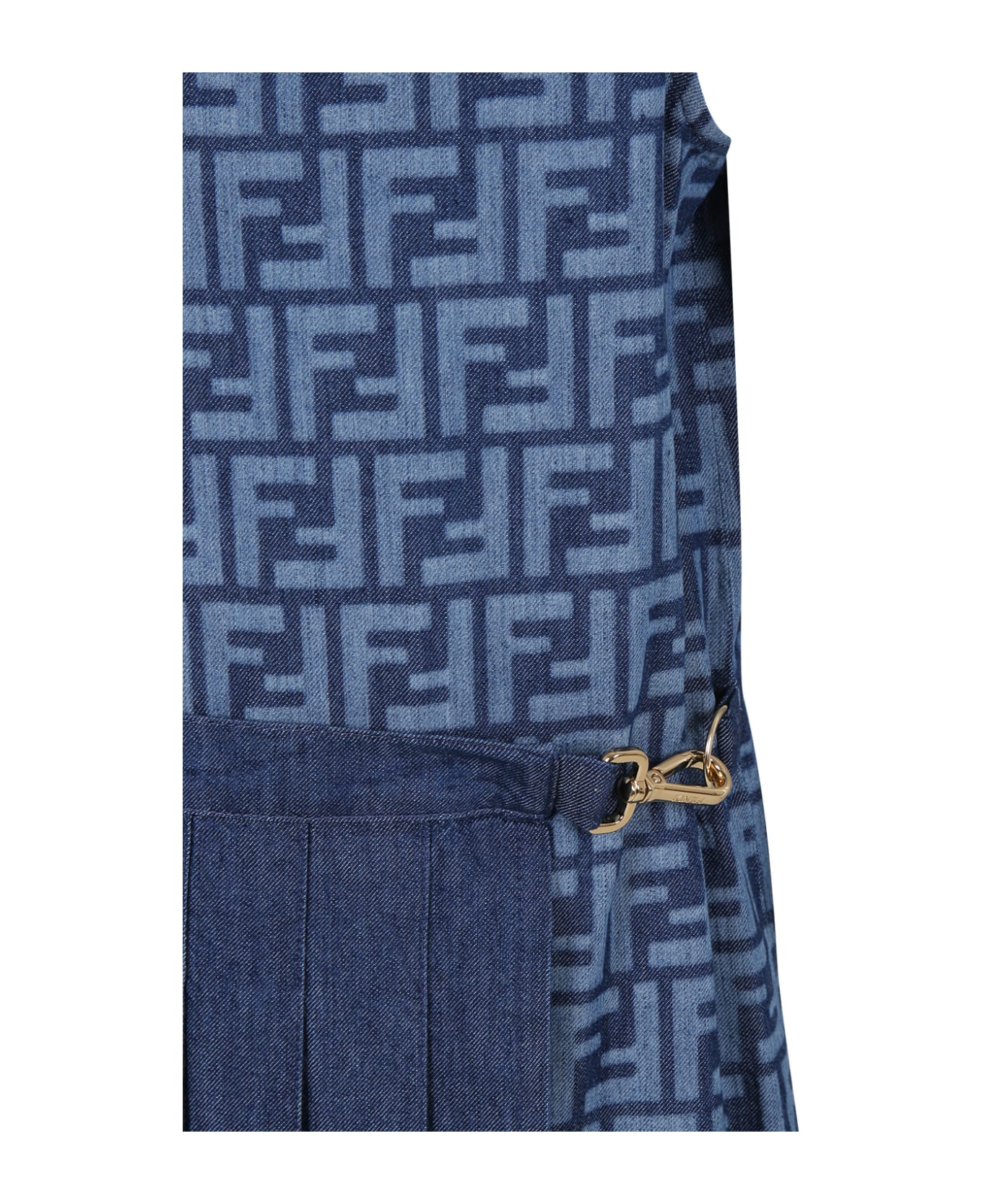 Fendi Casual Denim Dress For Girl - Blu ワンピース＆ドレス