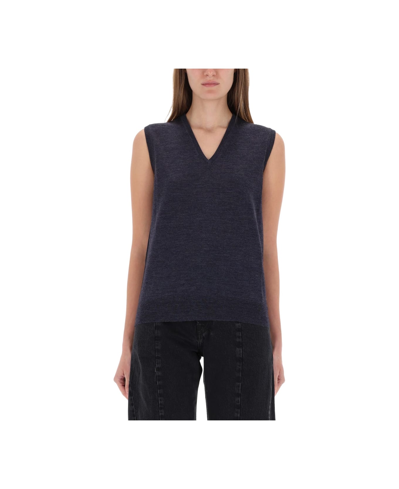 Maison Margiela V-neck Vest - BLUE ベスト