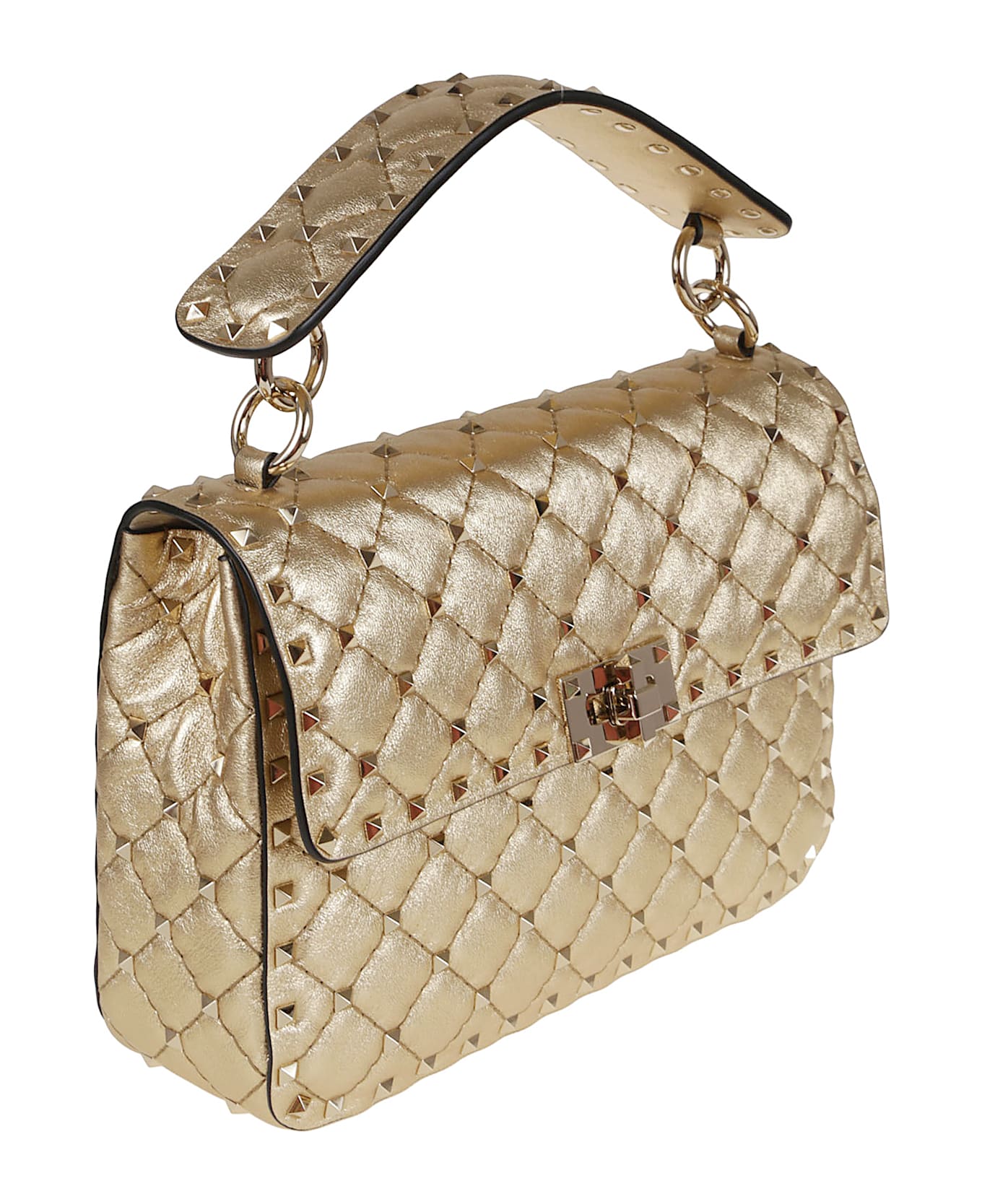 Valentino Garavani Medium Shoulder Bag Rockstud Spike - Beige