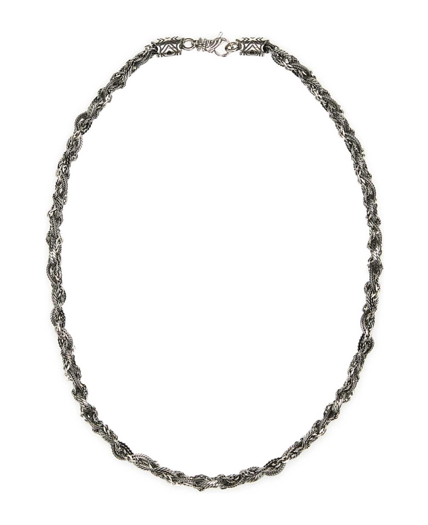 Emanuele Bicocchi 925 Silver Treccia Necklace - SILVER