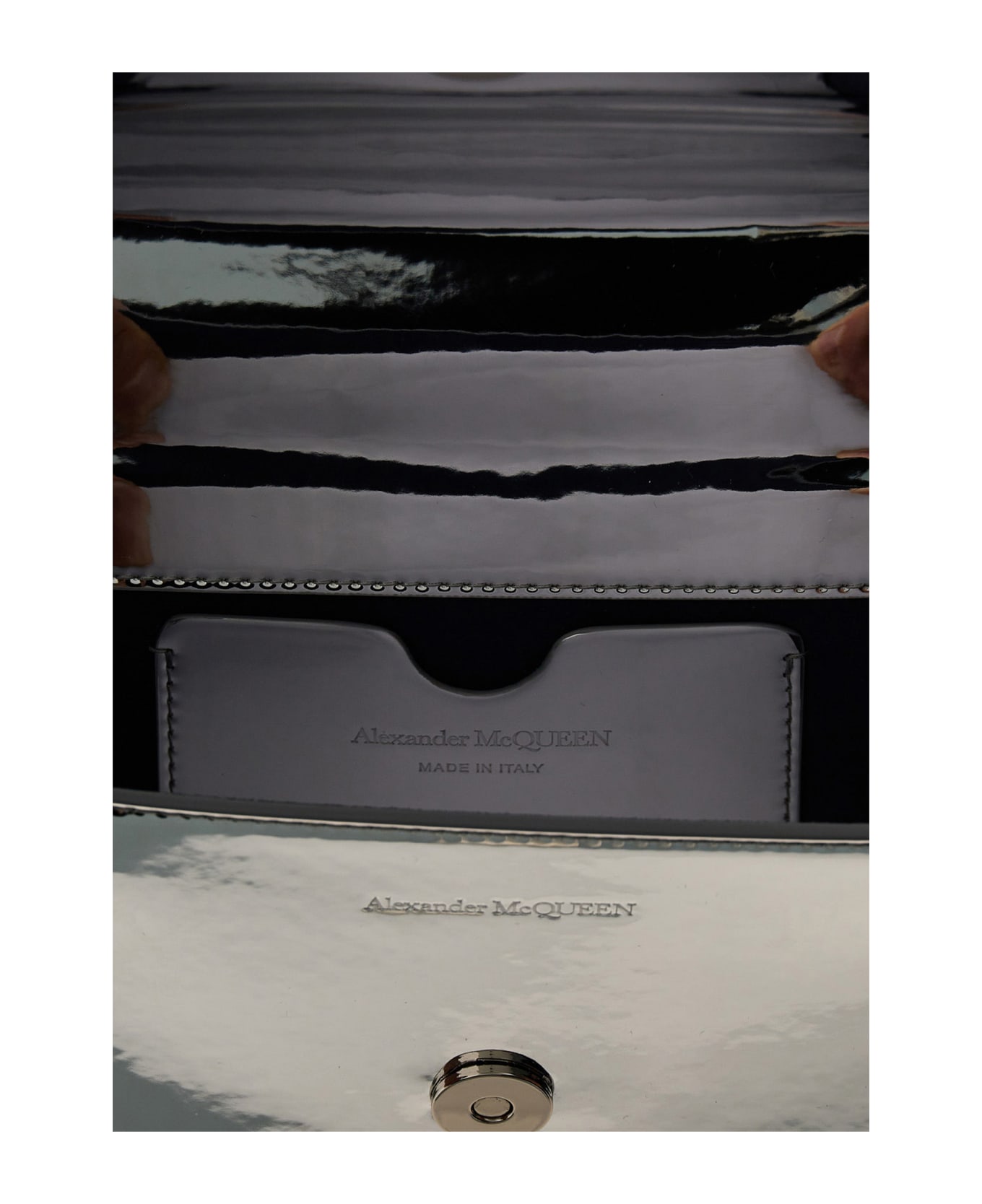 Alexander McQueen 'mini Jewelled Satchel Crossbody Bag - Silver