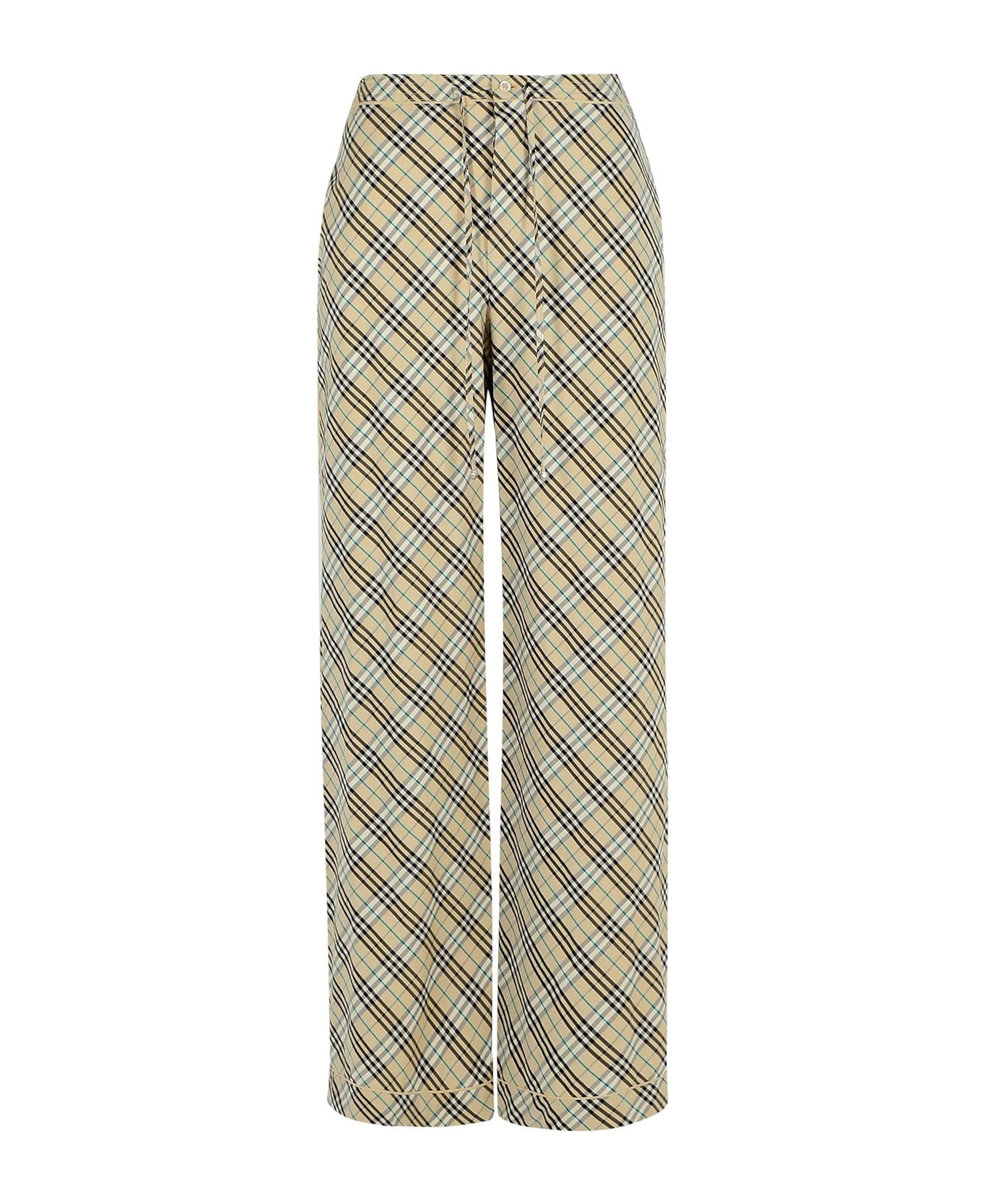 Burberry Cream Cotton Pants - HUSK IP CHECK