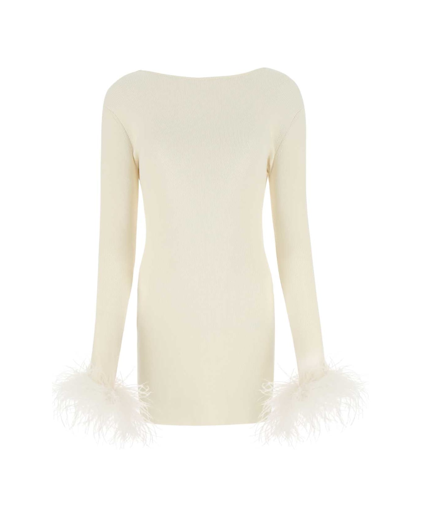 Magda Butrym Ivory Stretch Cotton Blend Mini Dress - CREAM