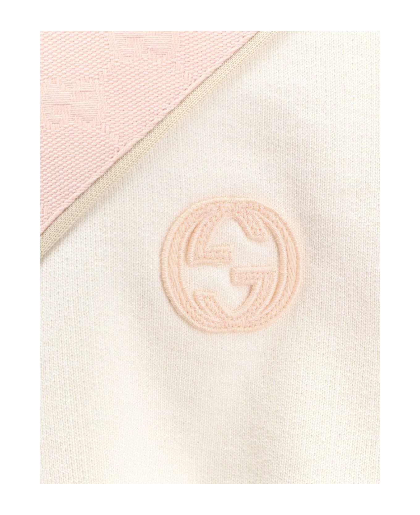 Gucci Logo Embroidered Jersey Hoodie - Sunlight