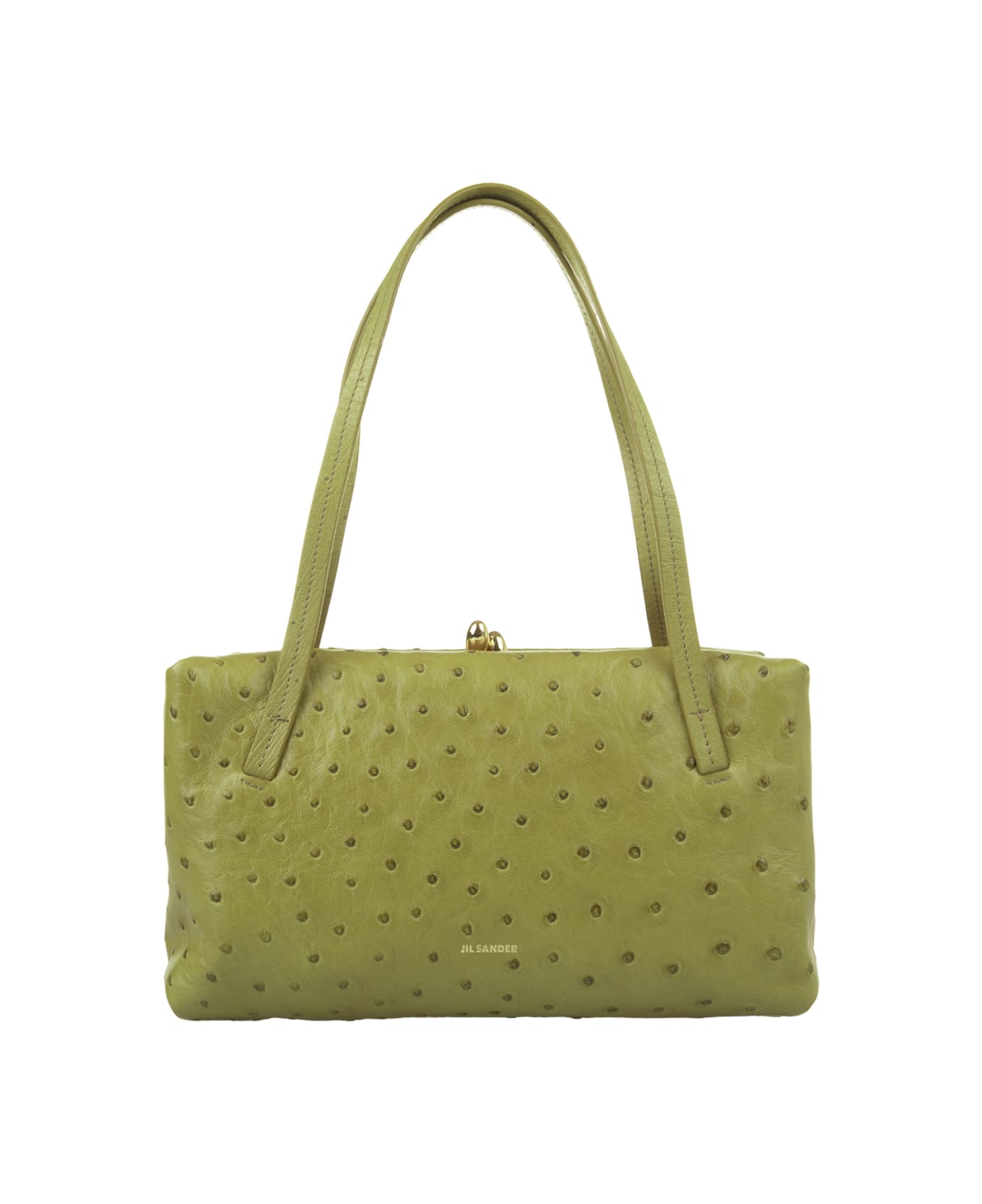 Jil Sander Goji Pillow Bag In Green Leather With Polka Dots Jil Sander Goji Pillow Bag In Green Leather With Polka Dots