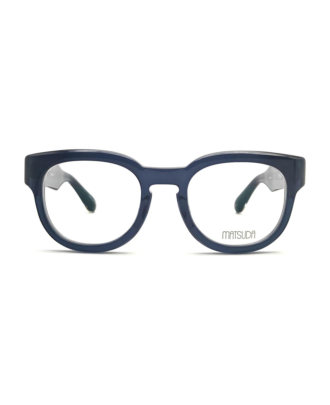 Matsuda M1038 - Dark Navy Crystal / Gold Rx Glasses - Blue Navy