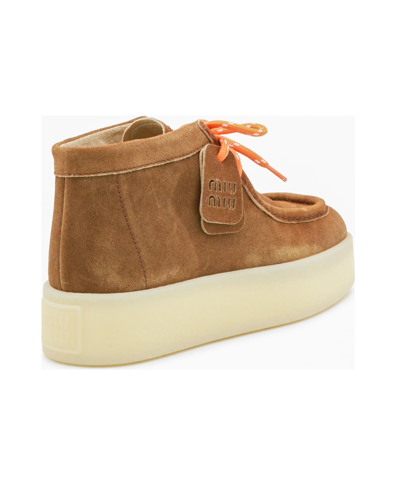 Miu Miu Brown Leather Boots - Cannella