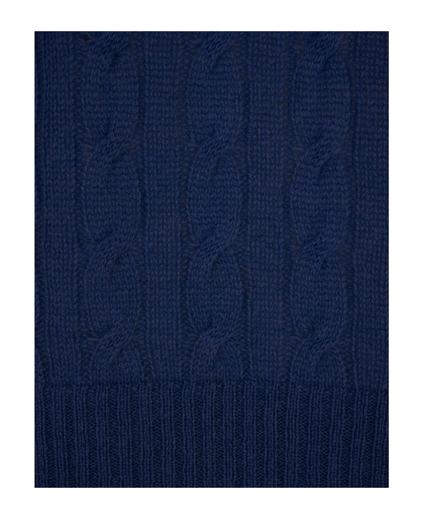 Etro Blue Braided Cashmere Sweater - Blue