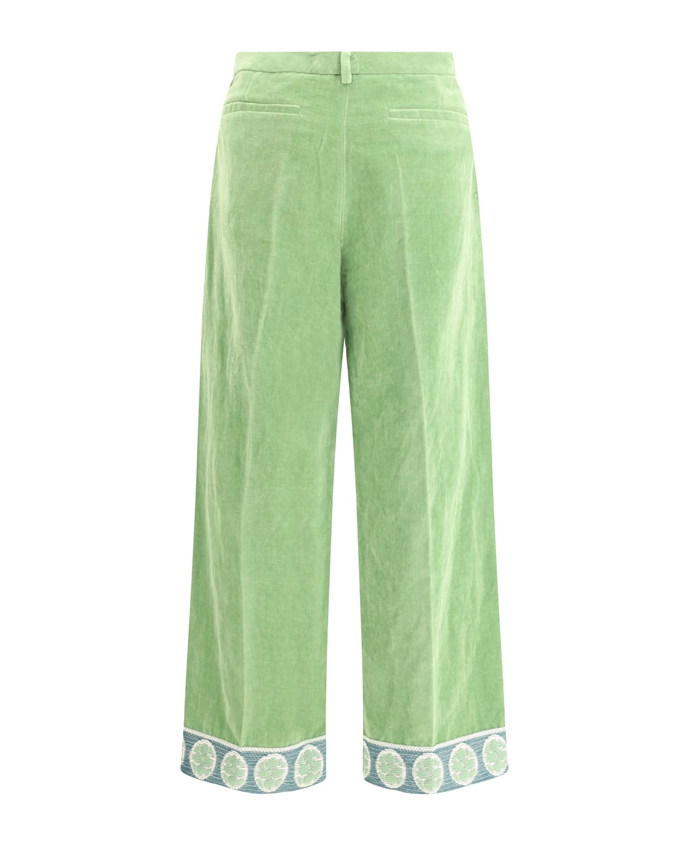 Valentino Garavani Green Velvet Pant - Laurel