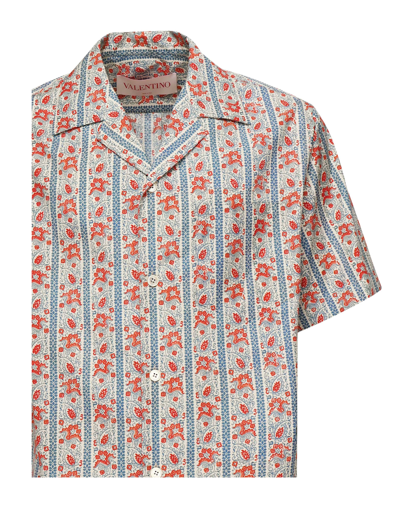 Valentino Garavani Bowling Shirt With Paisley Print - Red