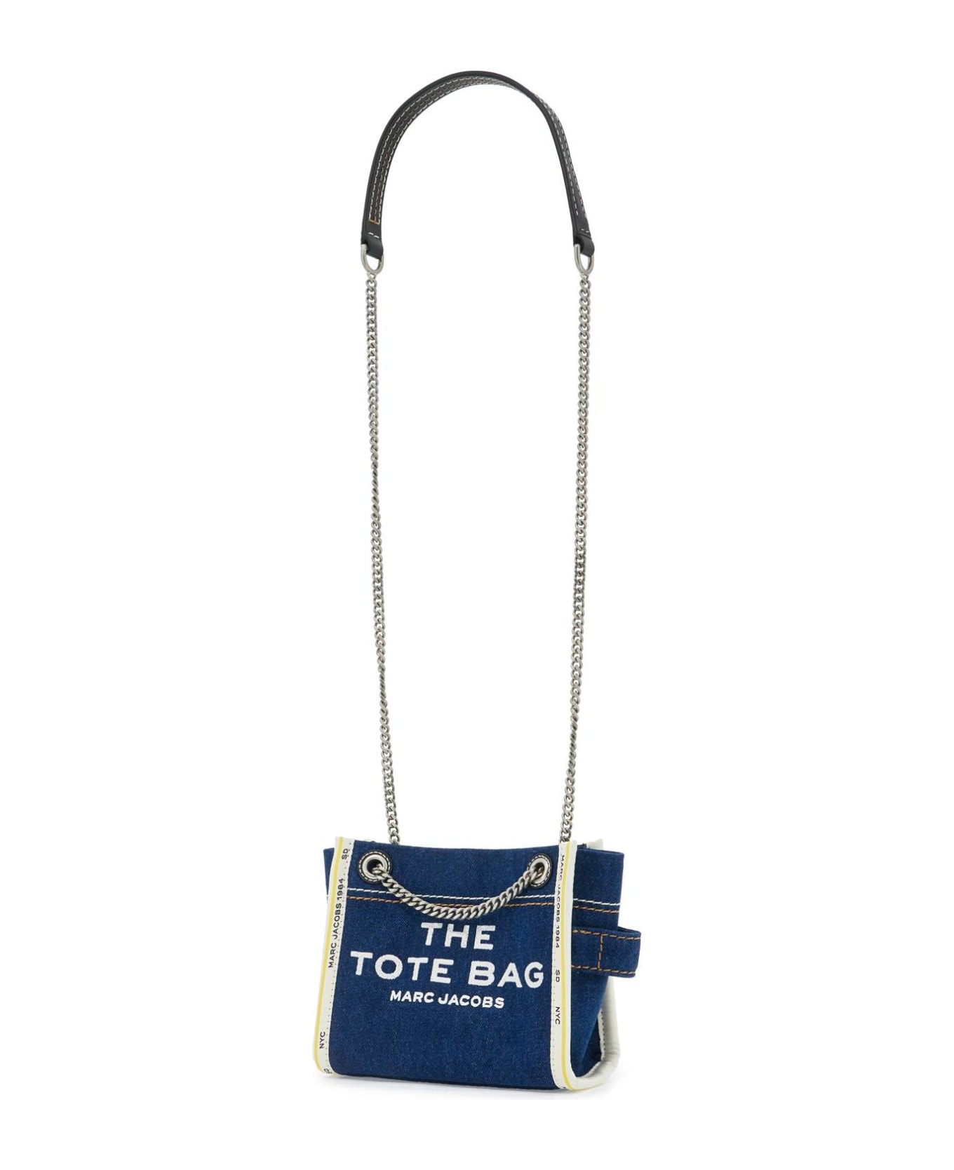 Marc Jacobs Denim Chain Crossbody Tote Bag - DARKWASH
