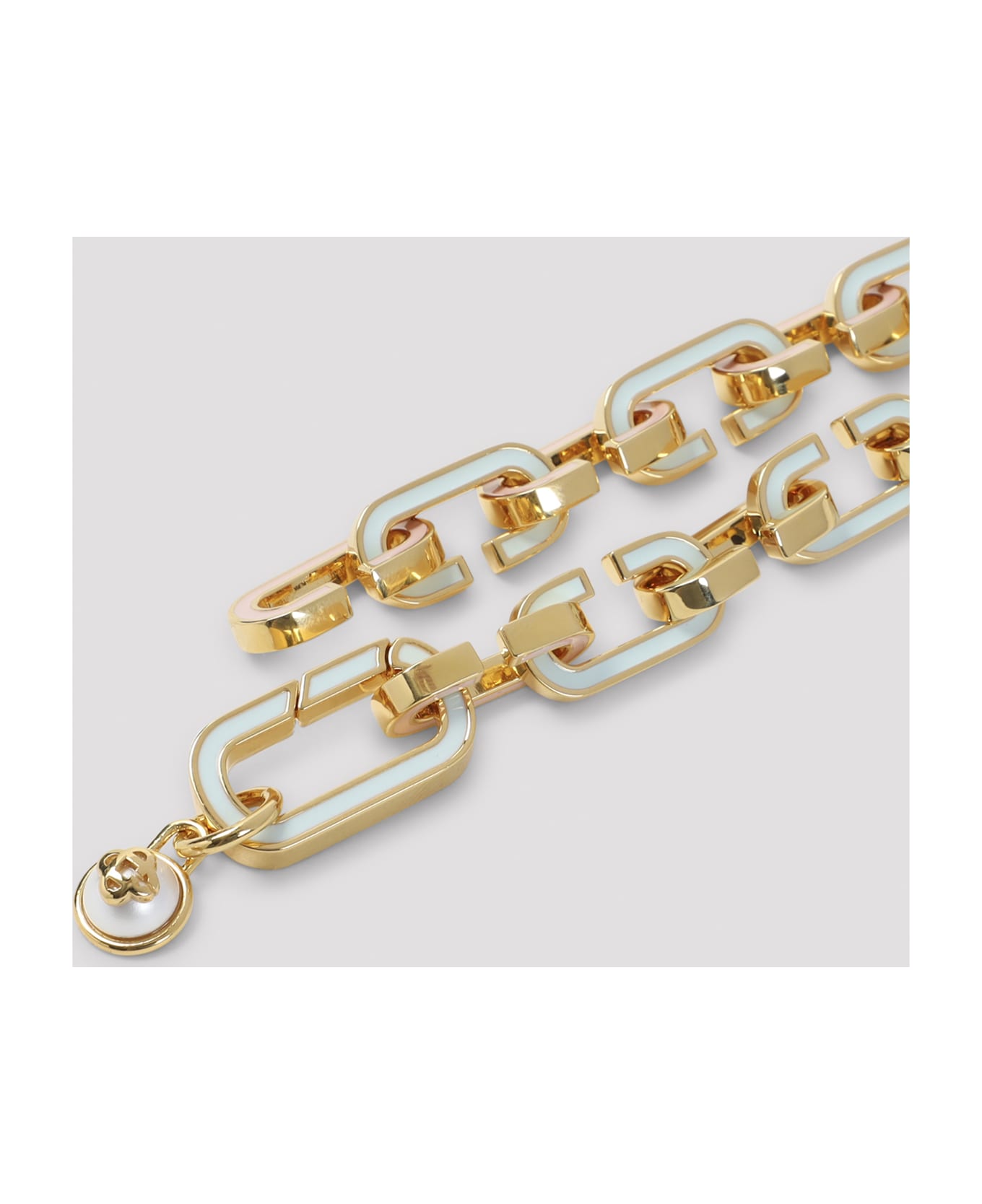 Casablanca Enamel C Link Bracelet - Gold Pink Blue