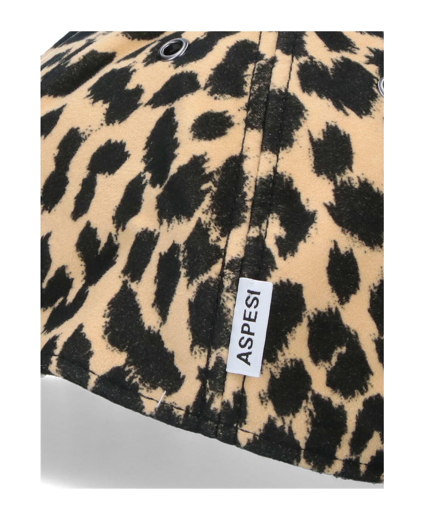 Aspesi Animal Print Baseball Cap - Brown