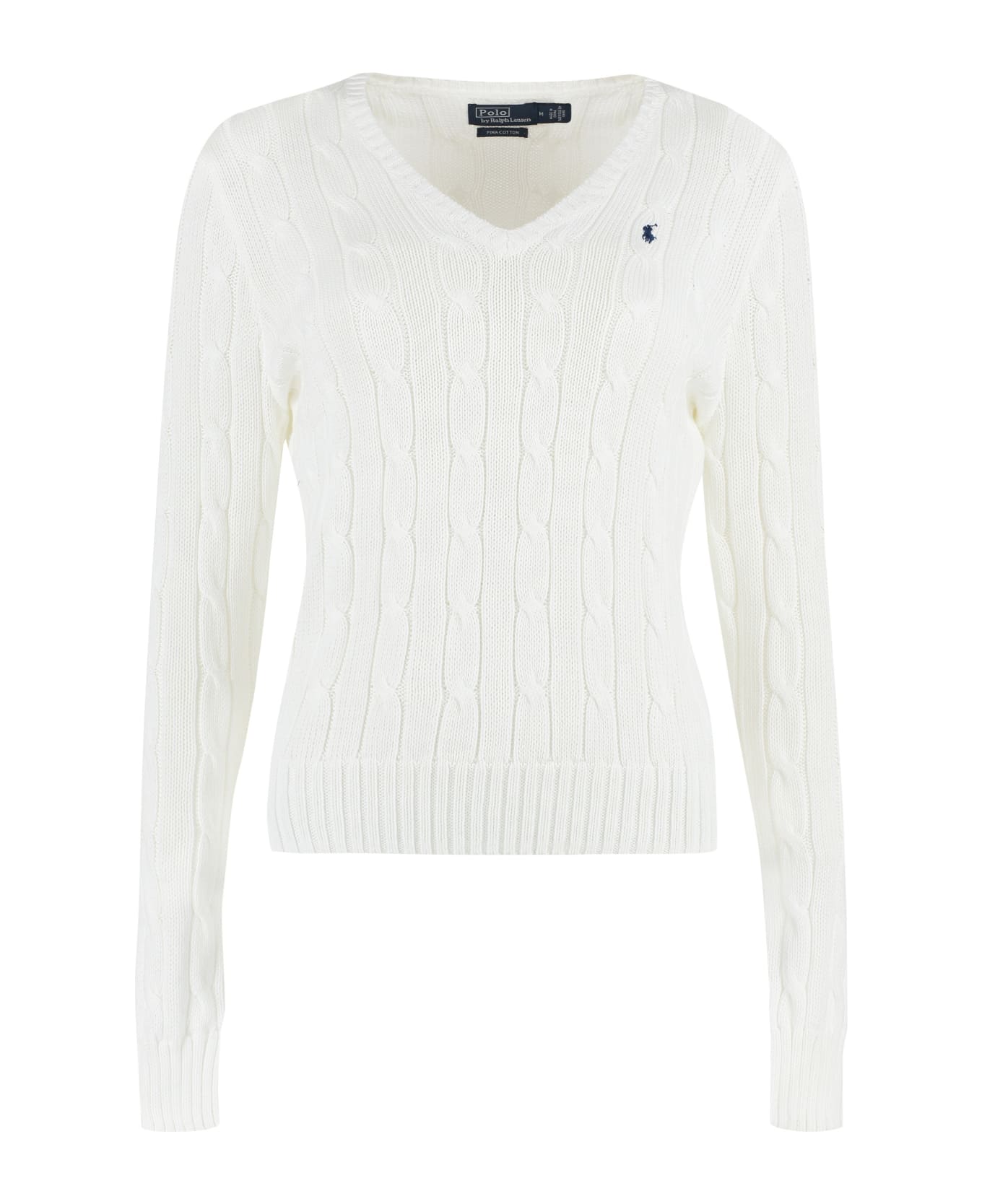 Ralph Lauren Cable Knit Sweater - White ニットウェア