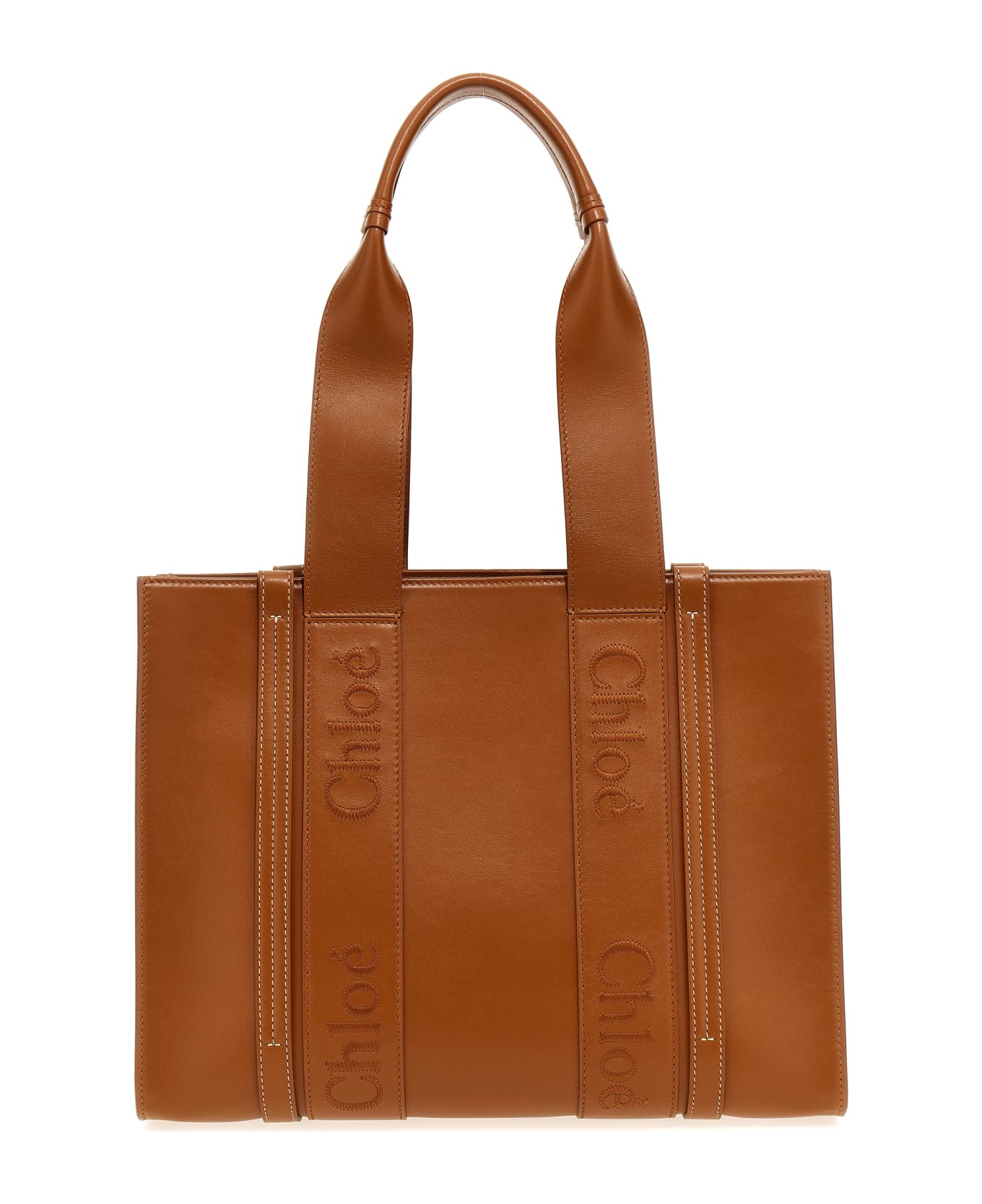 Chloé 'woody Medium' Shopper Bag - Brown