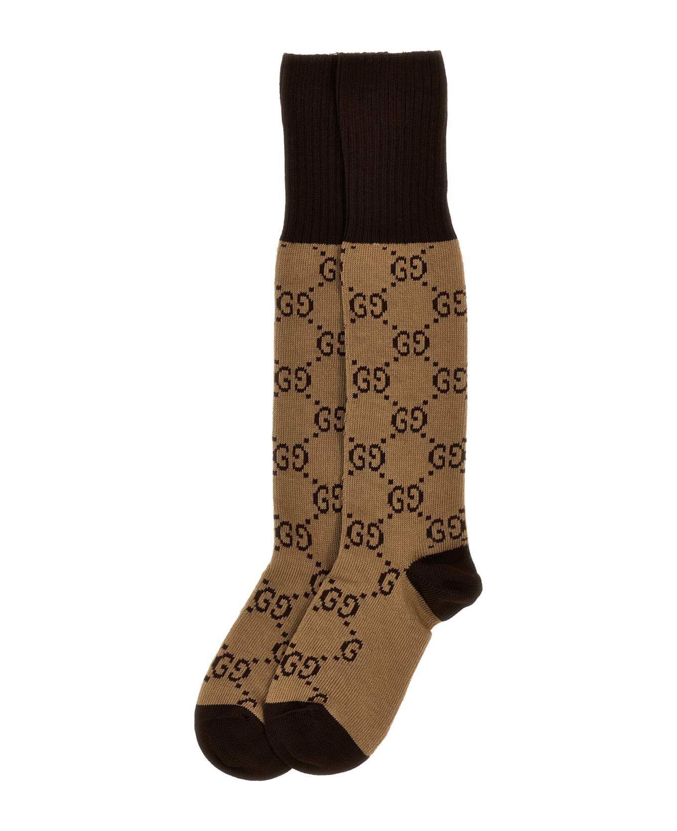 Gucci 'gg' Socks - Brown