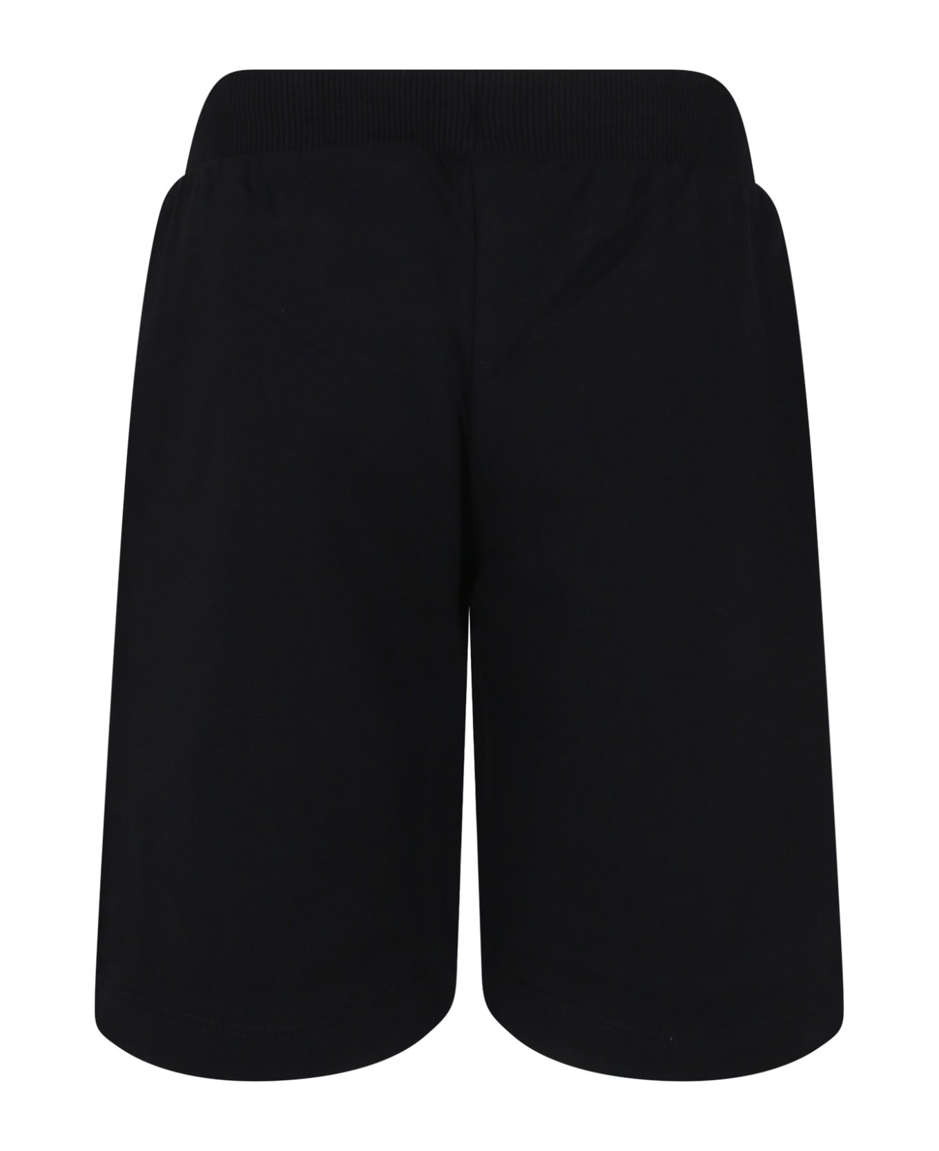 Moschino Black Shorts For Kids With Teddy Bears And Logo - Black ボトムス
