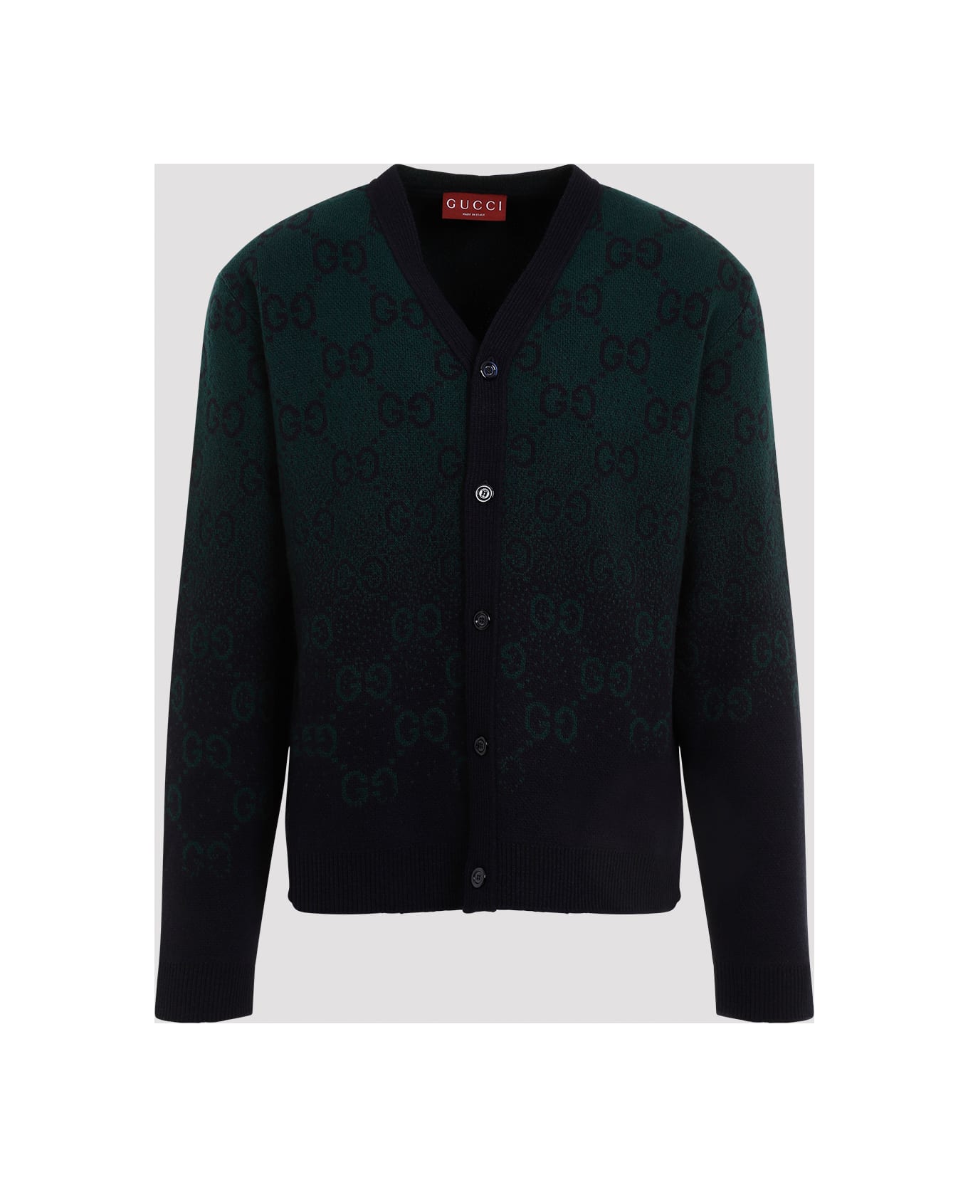 Gucci Wool Cardigan - Green Navy