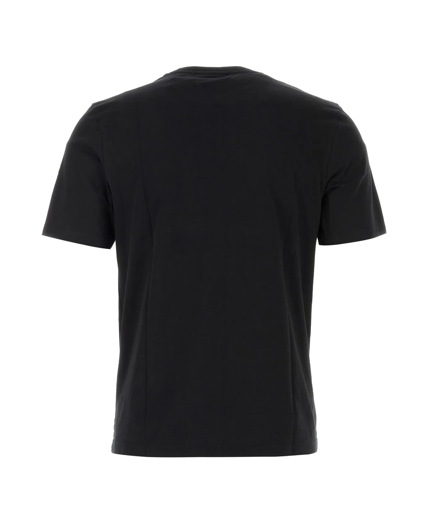 Maison Kitsuné Black Cotton T-shirt - Black