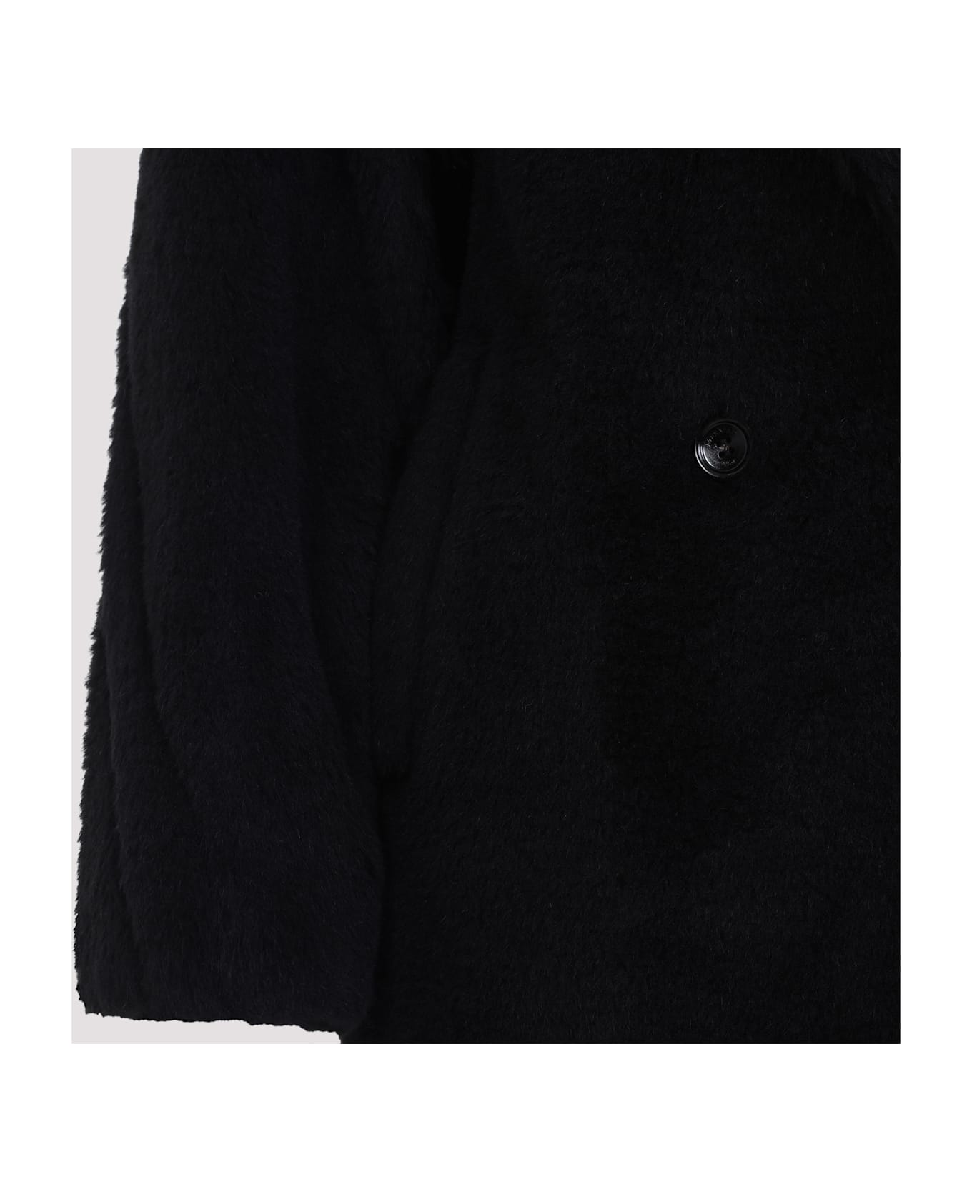 Max Mara Fuxia Teddy Short Coat - Black