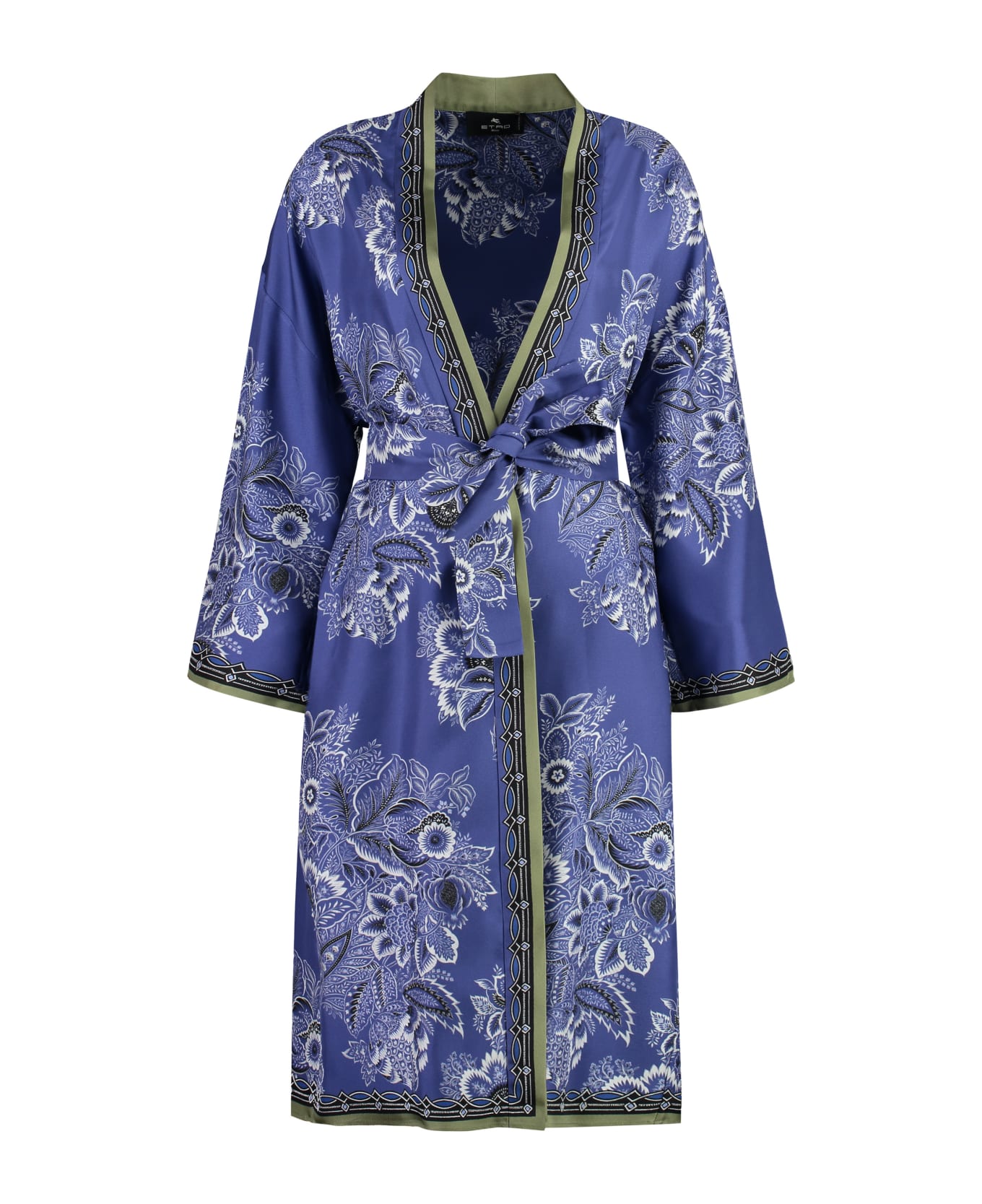 Etro Silk Kesa - Blue コート