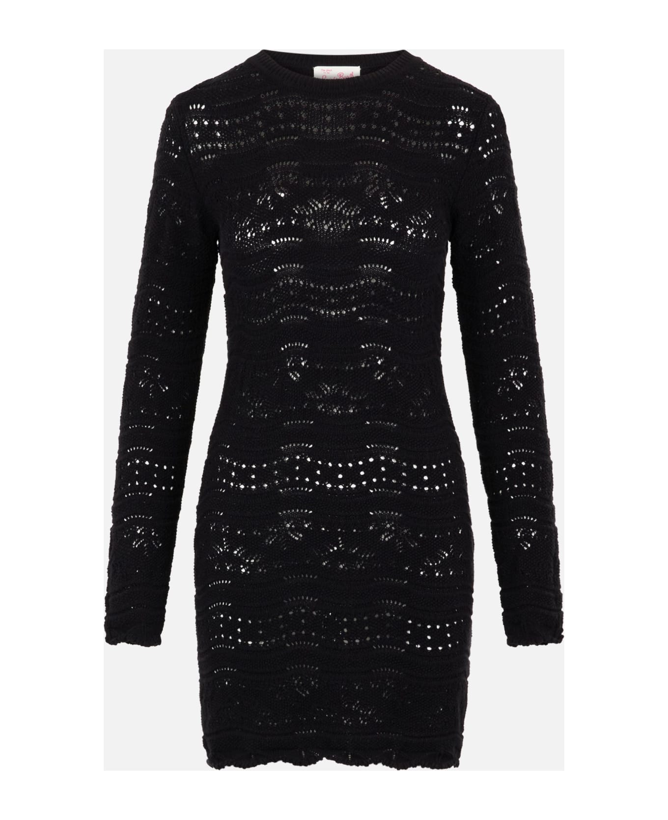 MC2 Saint Barth Cotton Knit Mini Dress Imany - BLACK