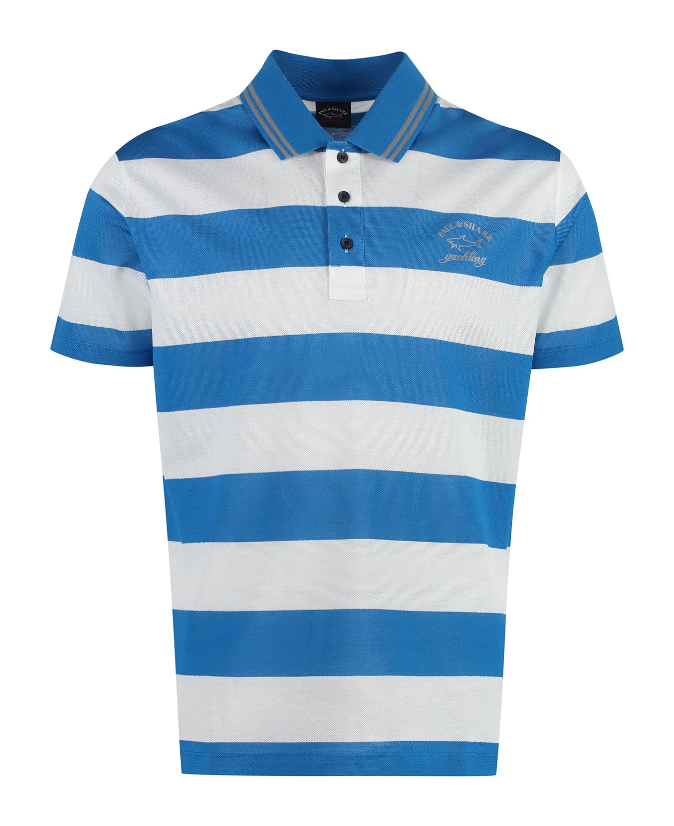 Paul&Shark Cotton-piqué Polo Shirt - Light Blue