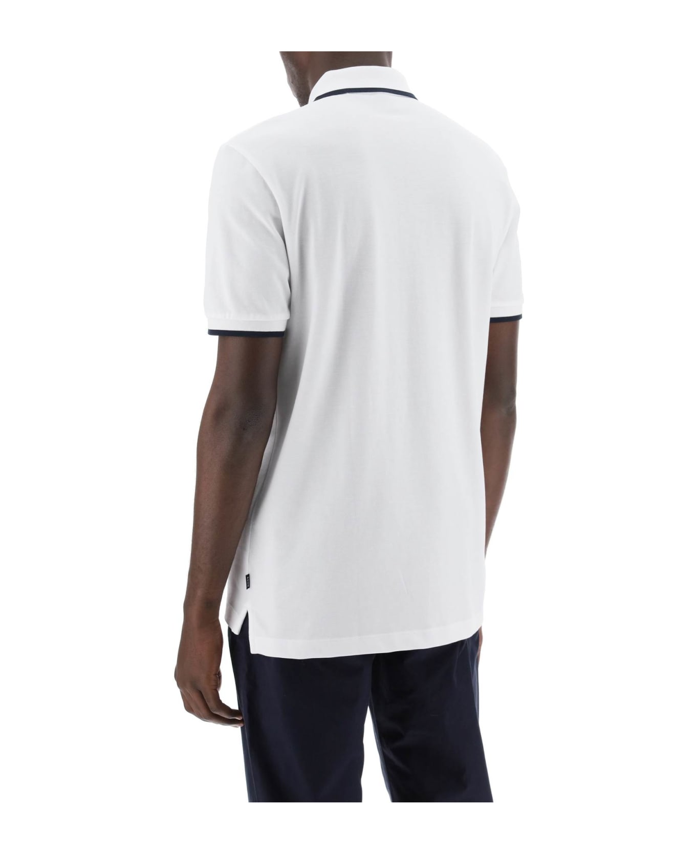 Hugo Boss Polo Shirt With Contrasting Edges - Natural