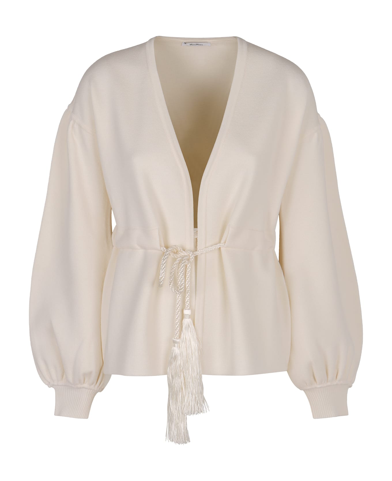 Max Mara Tiberio Wool Cardigan - White
