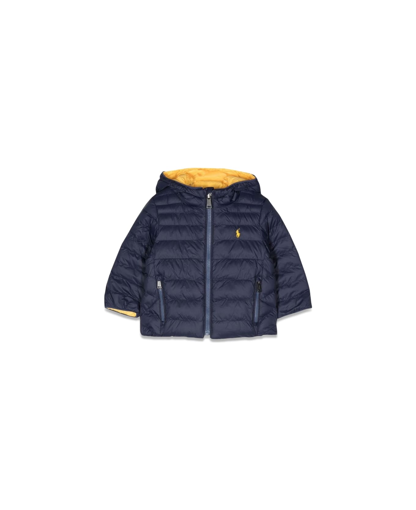Polo Ralph Lauren Down Jacket With Hood - BLUE