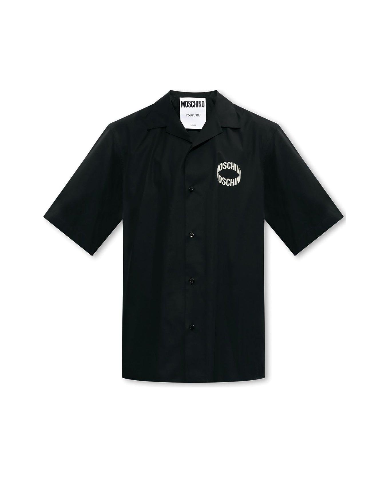 Moschino Logo Buttoned Shirt - Nero