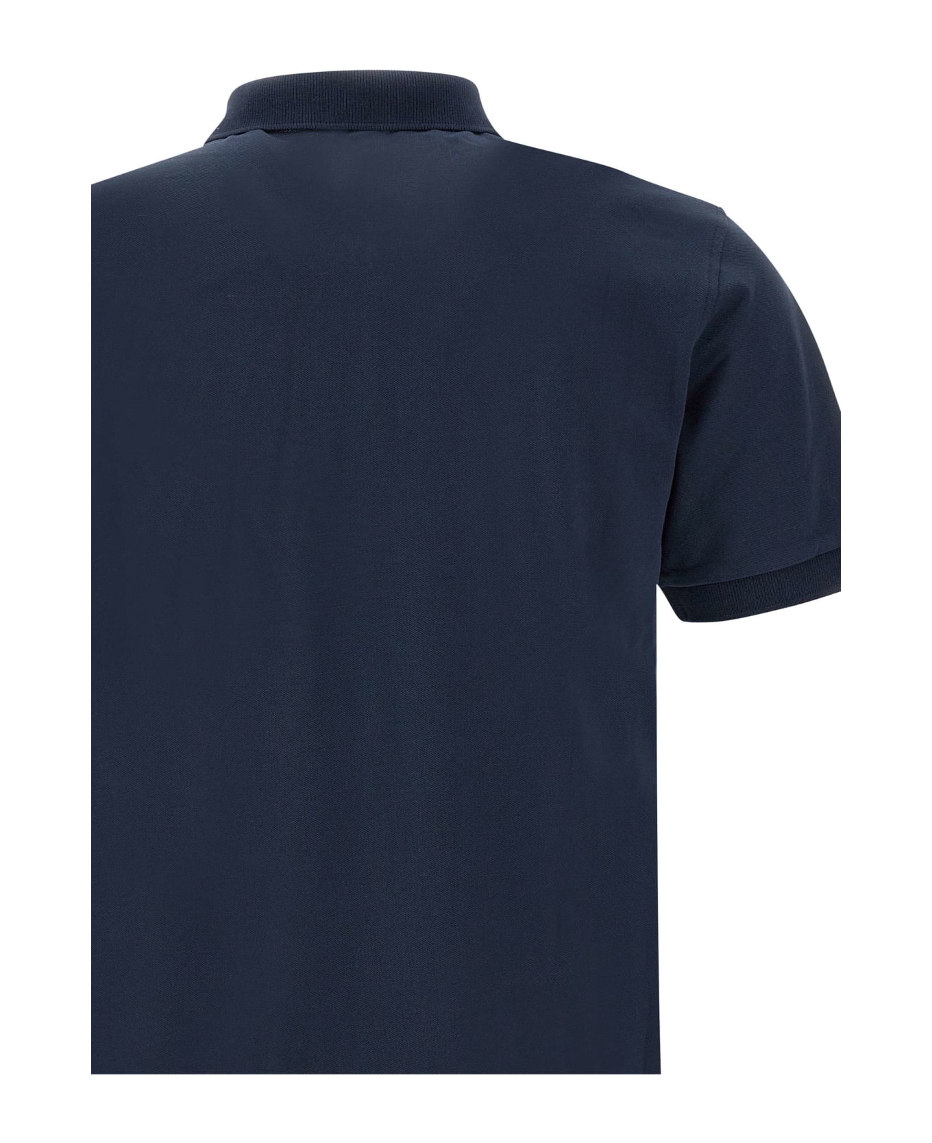 Sun 68 "big Logo"cotton Polo Shirt - BLUE