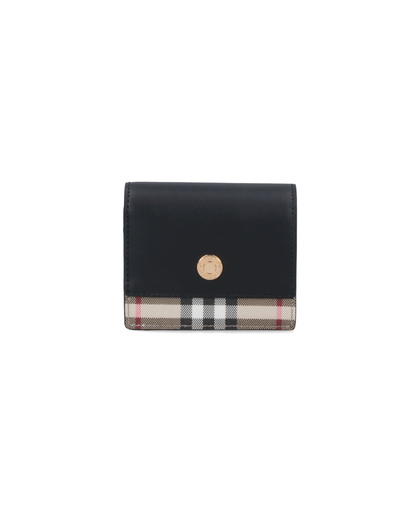 Burberry "check" Wallet - Black  