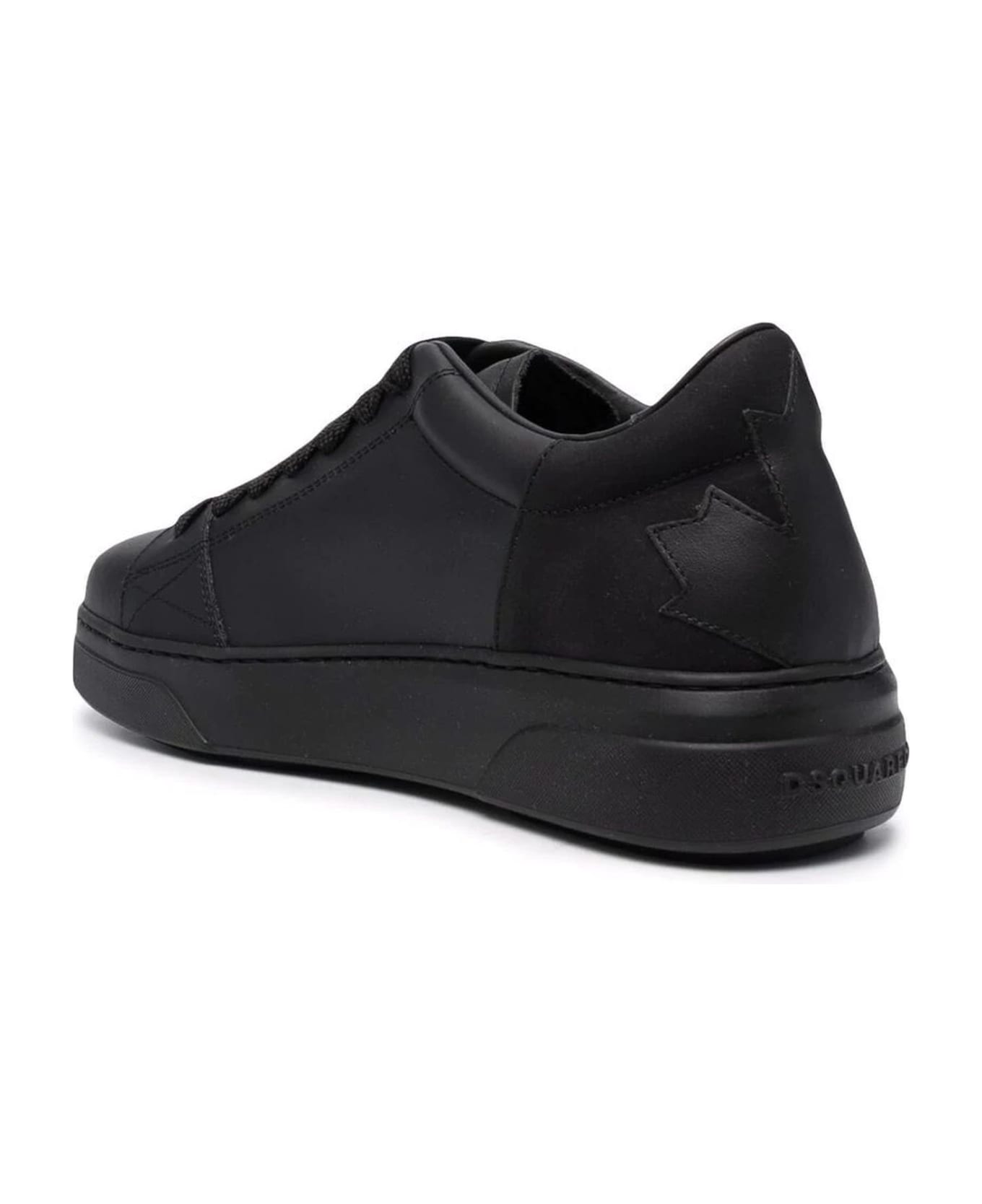 Dsquared2 Black Leather Sneakers - Black