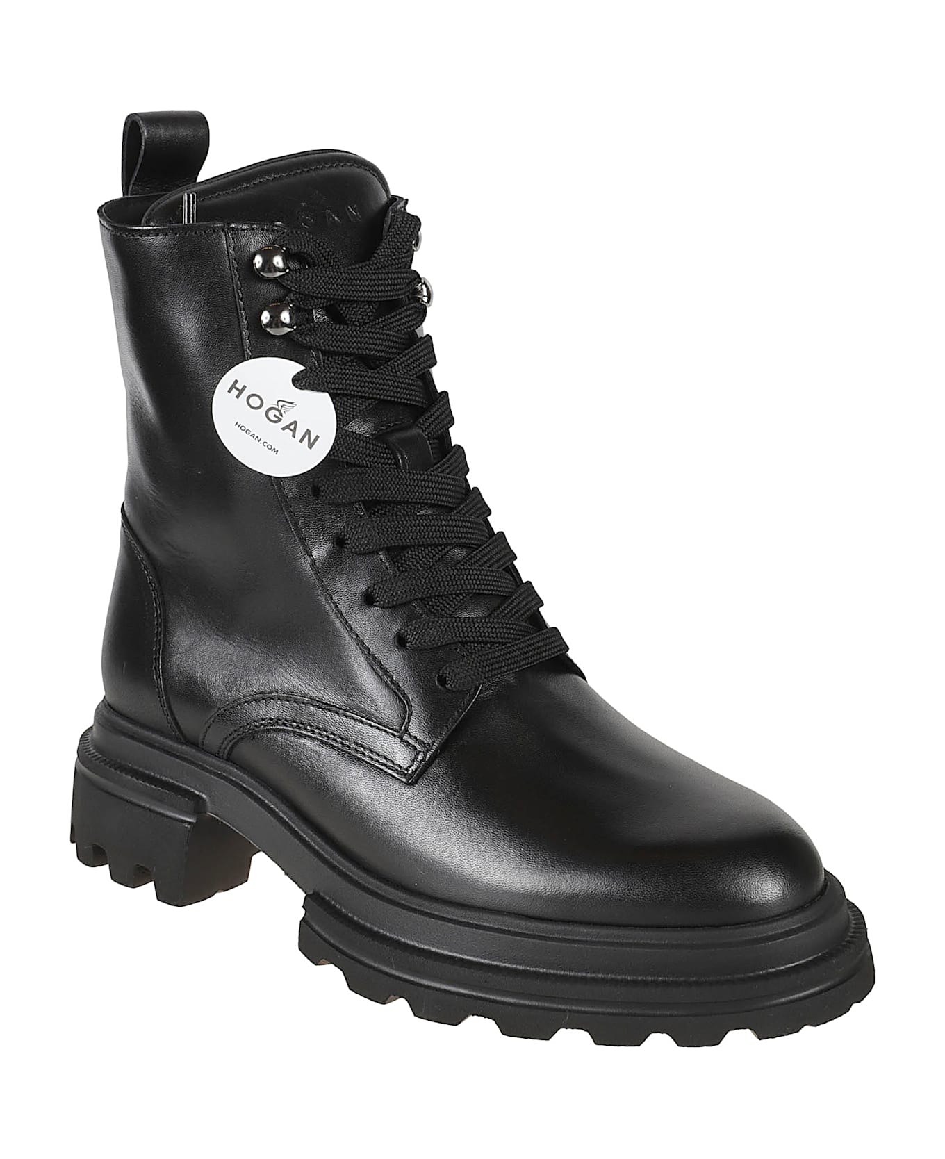 Hogan H674 Combat Boots - Black