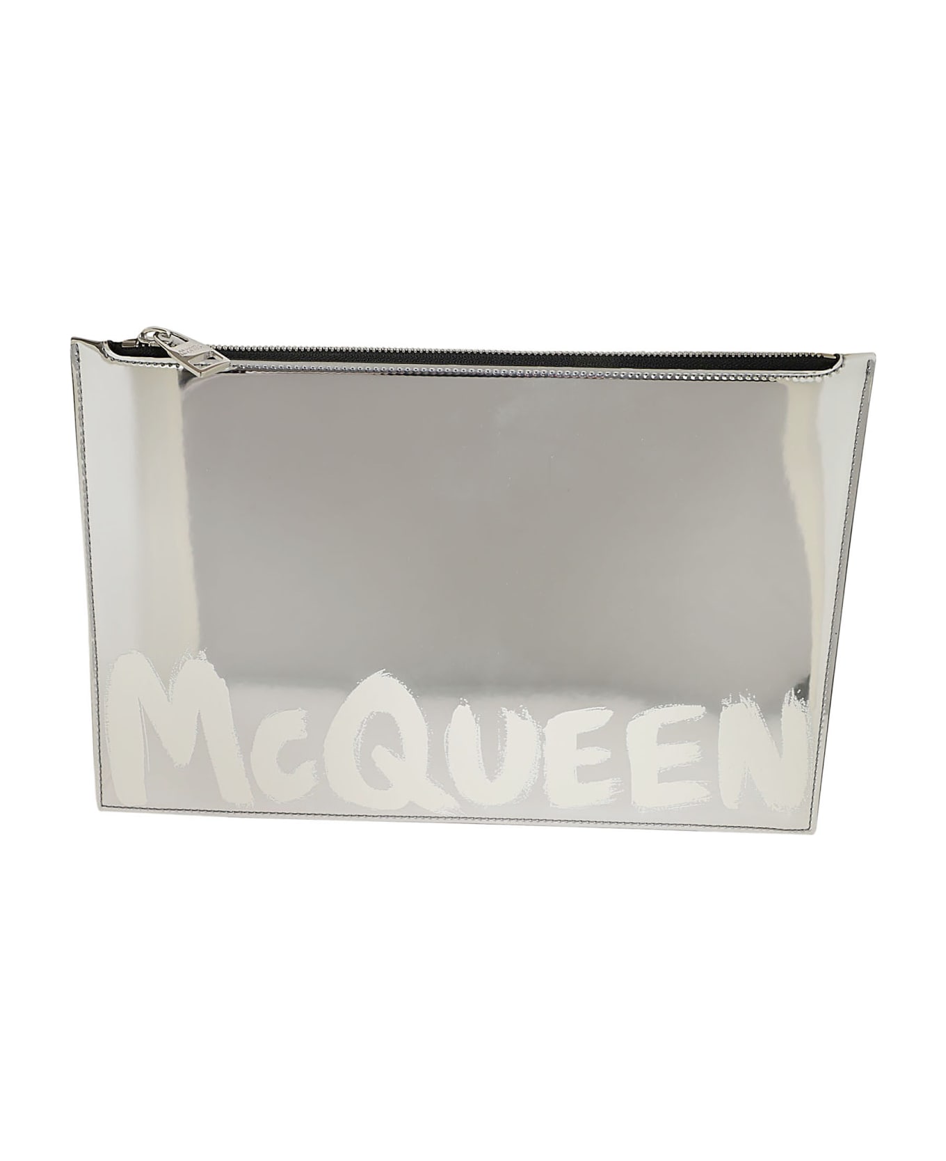 Alexander McQueen Flat Zip Pouch - Silver