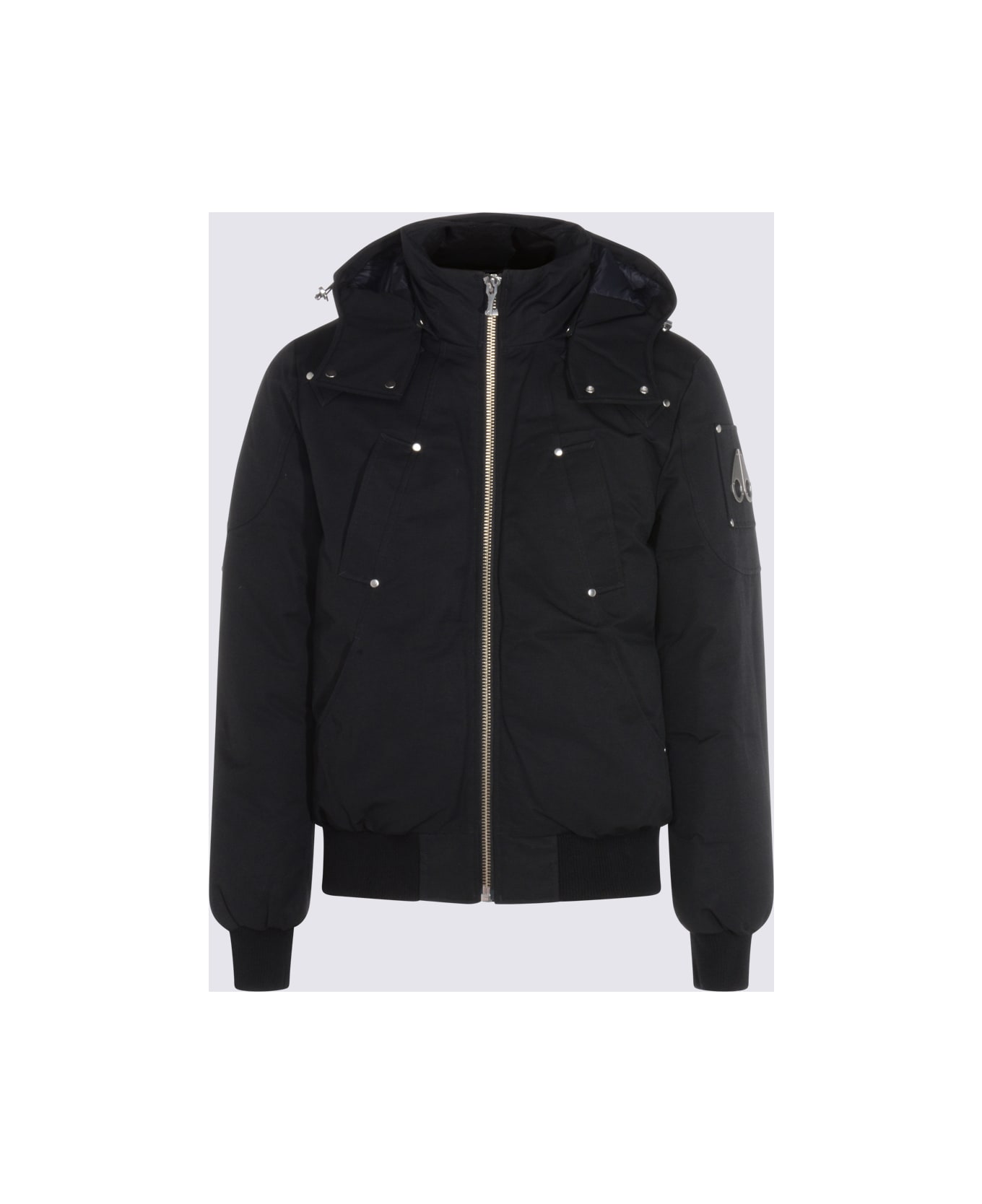 Moose Knuckles Black Cotton Down Jacket - Black