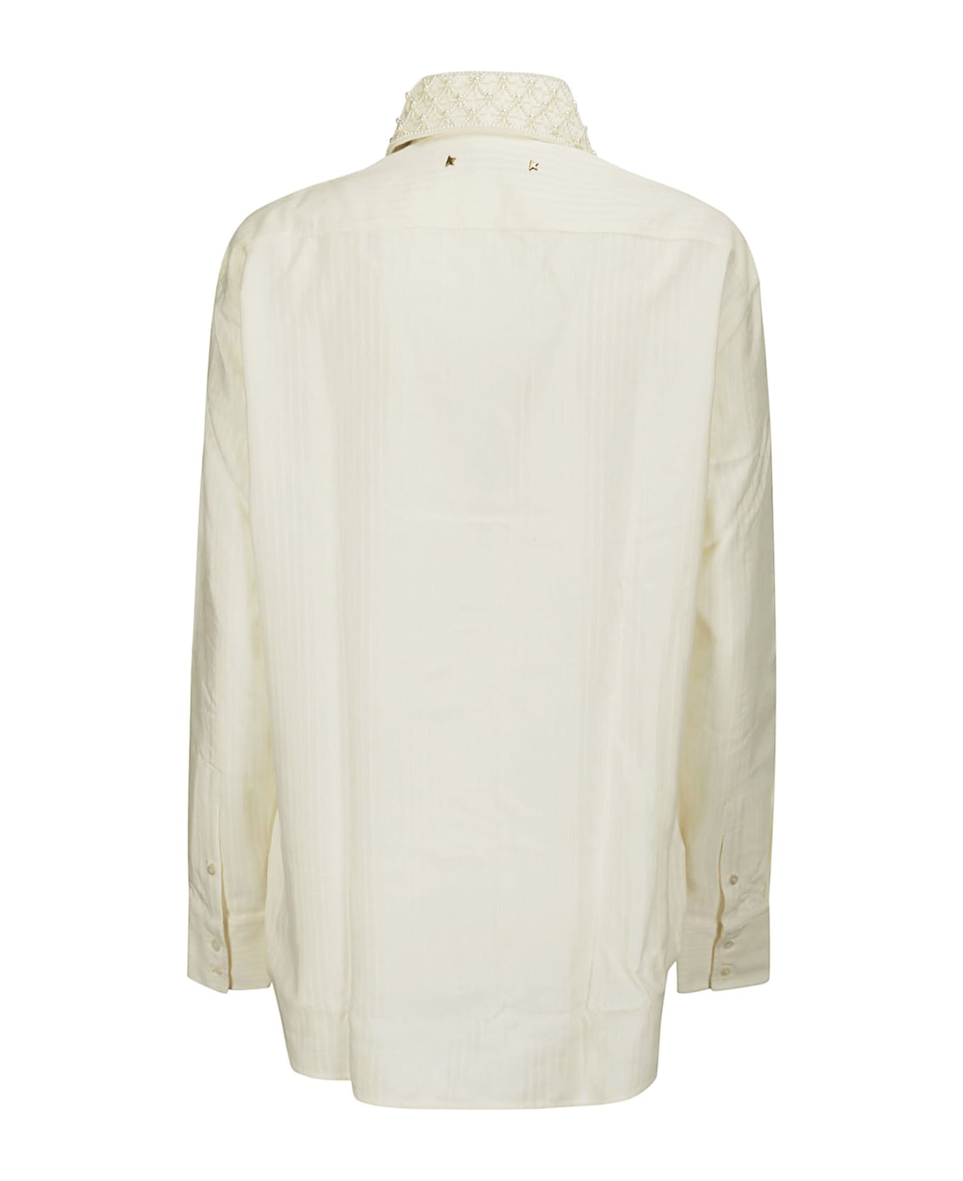 Golden Goose Long Sleeved Embellished Shirt - HERITAGE WHITE