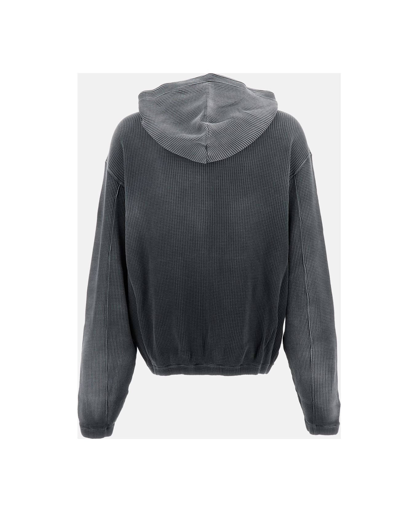 ROA 
bee Sun Faded Waffle Zip
 Up Hoodie - Black