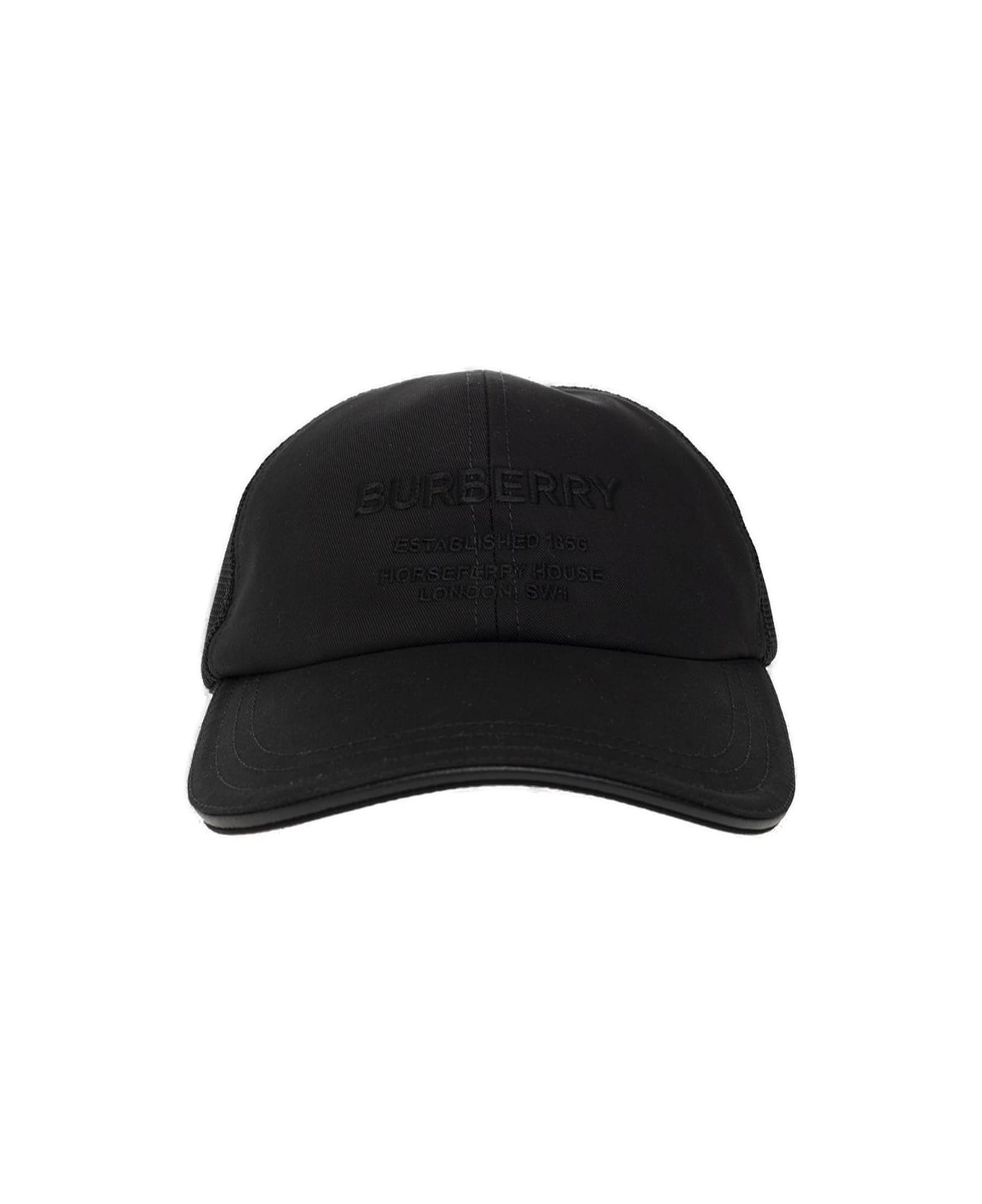 Burberry Logo-embroidered Baseball Cap - Black