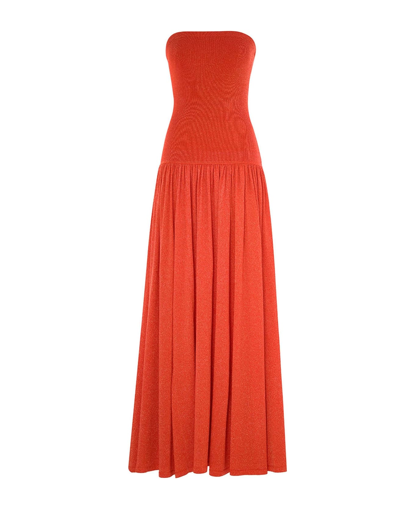 Zimmermann Tranquillity Metallic Dress In Tomato - Tomato