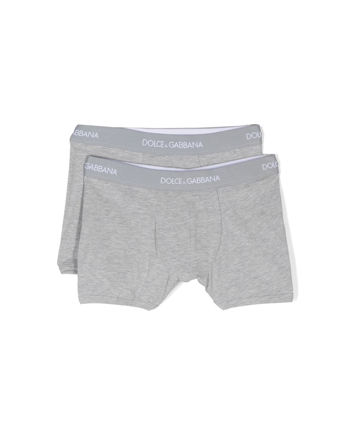 Dolce & Gabbana Set Of 2 Briefs With Logo - Grey