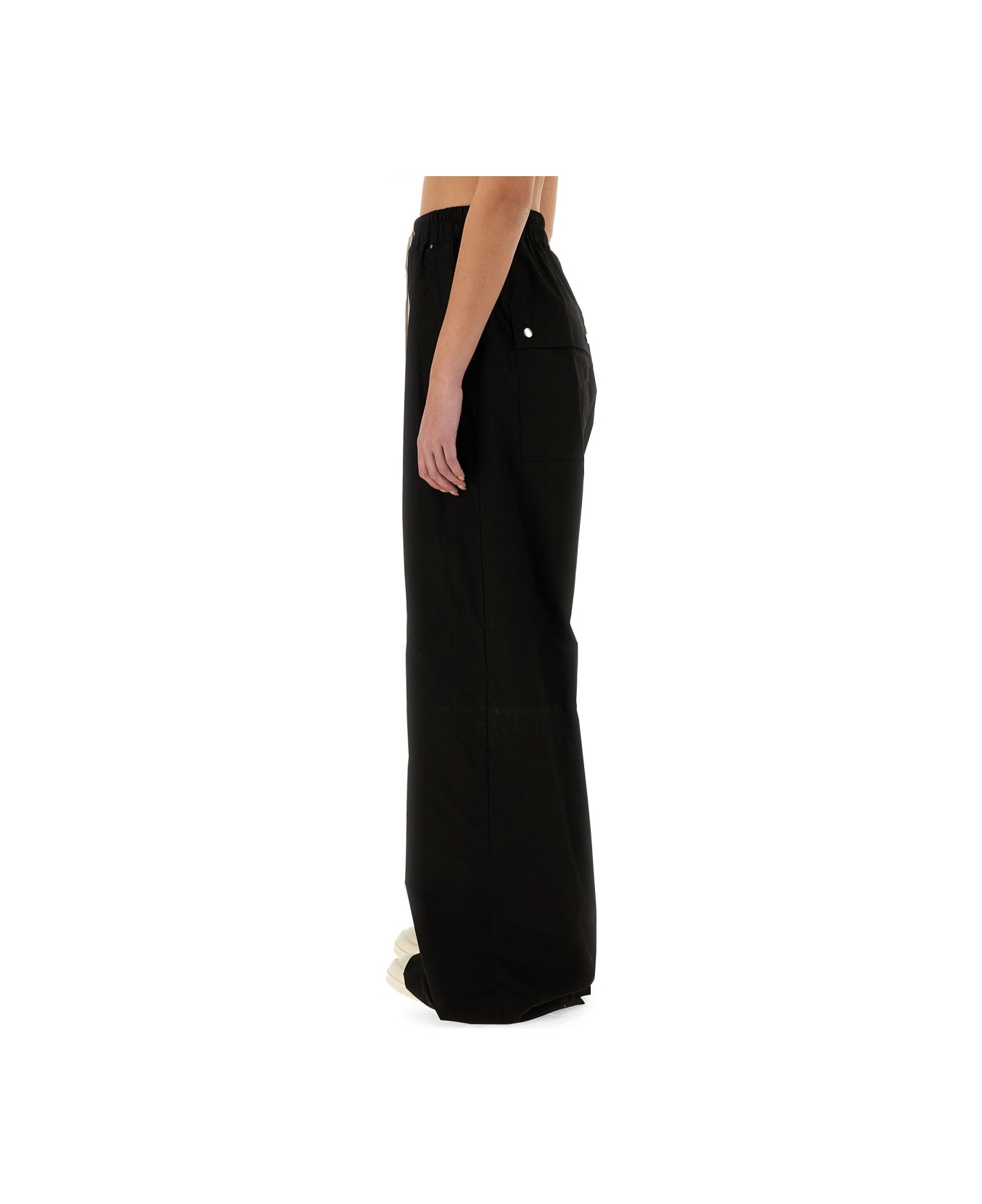 Rick Owens Wide Leg Pants - BLACK