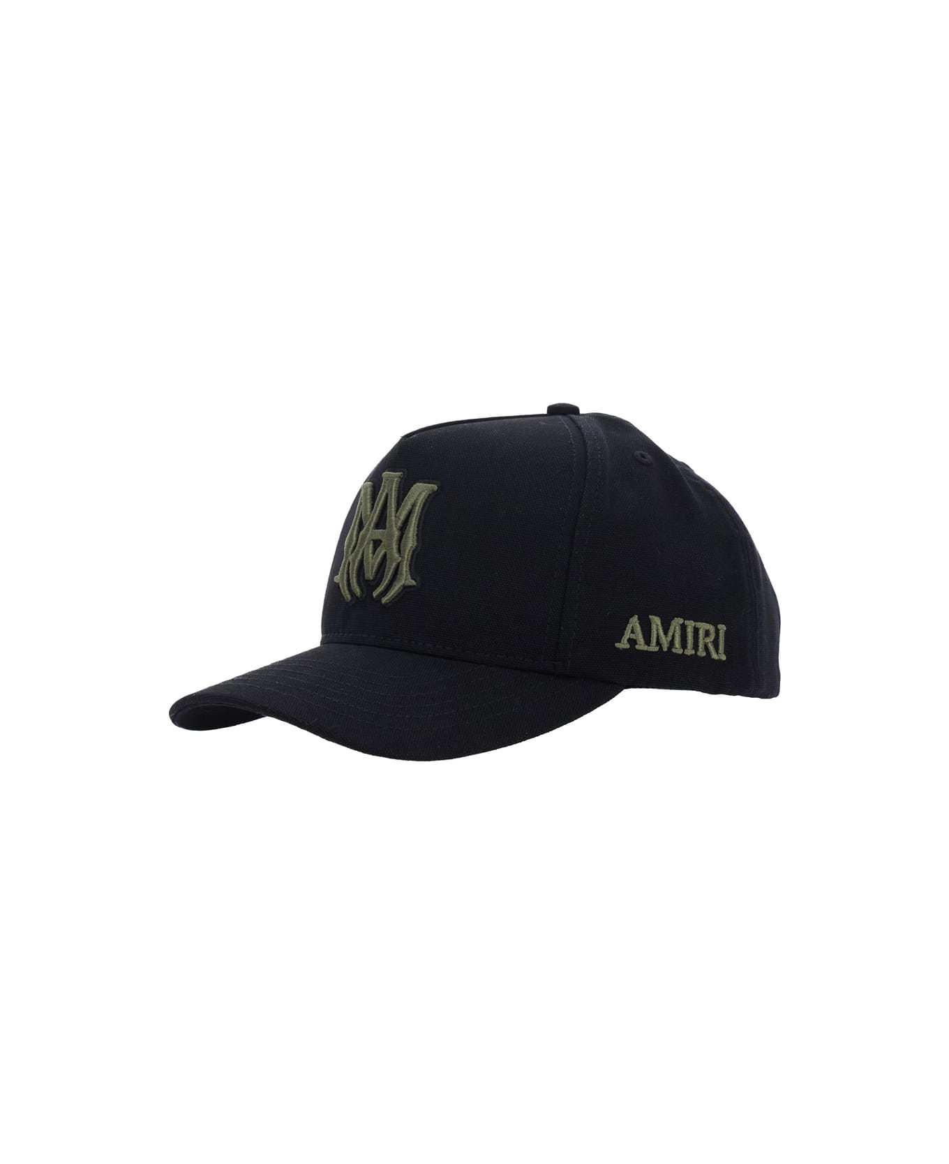 AMIRI Black Baseball Cap With Logo On Front And Side In Cotton Man - Black