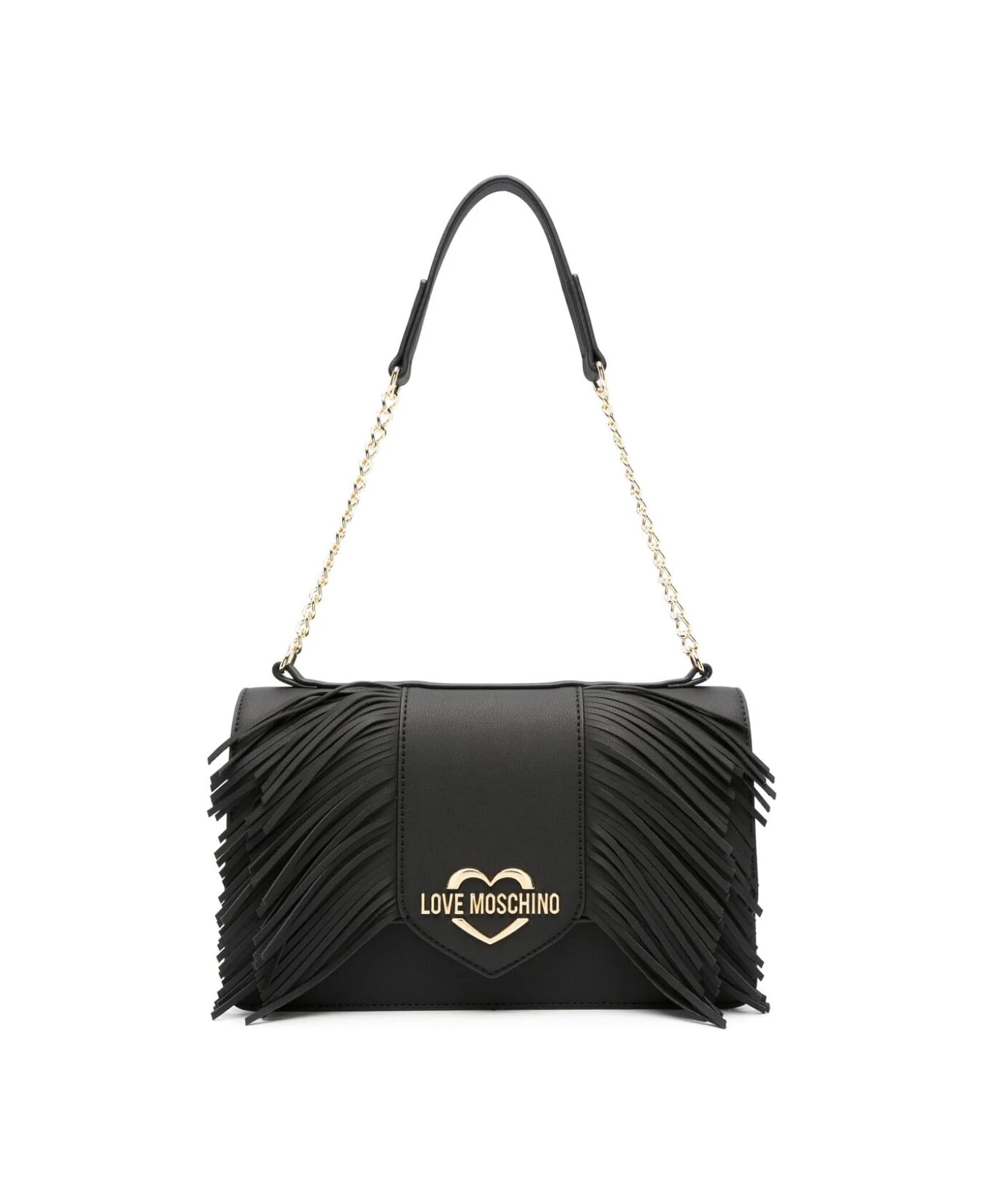 Love Moschino New Shiny Quitled Shoulder Bag - Black ショルダーバッグ