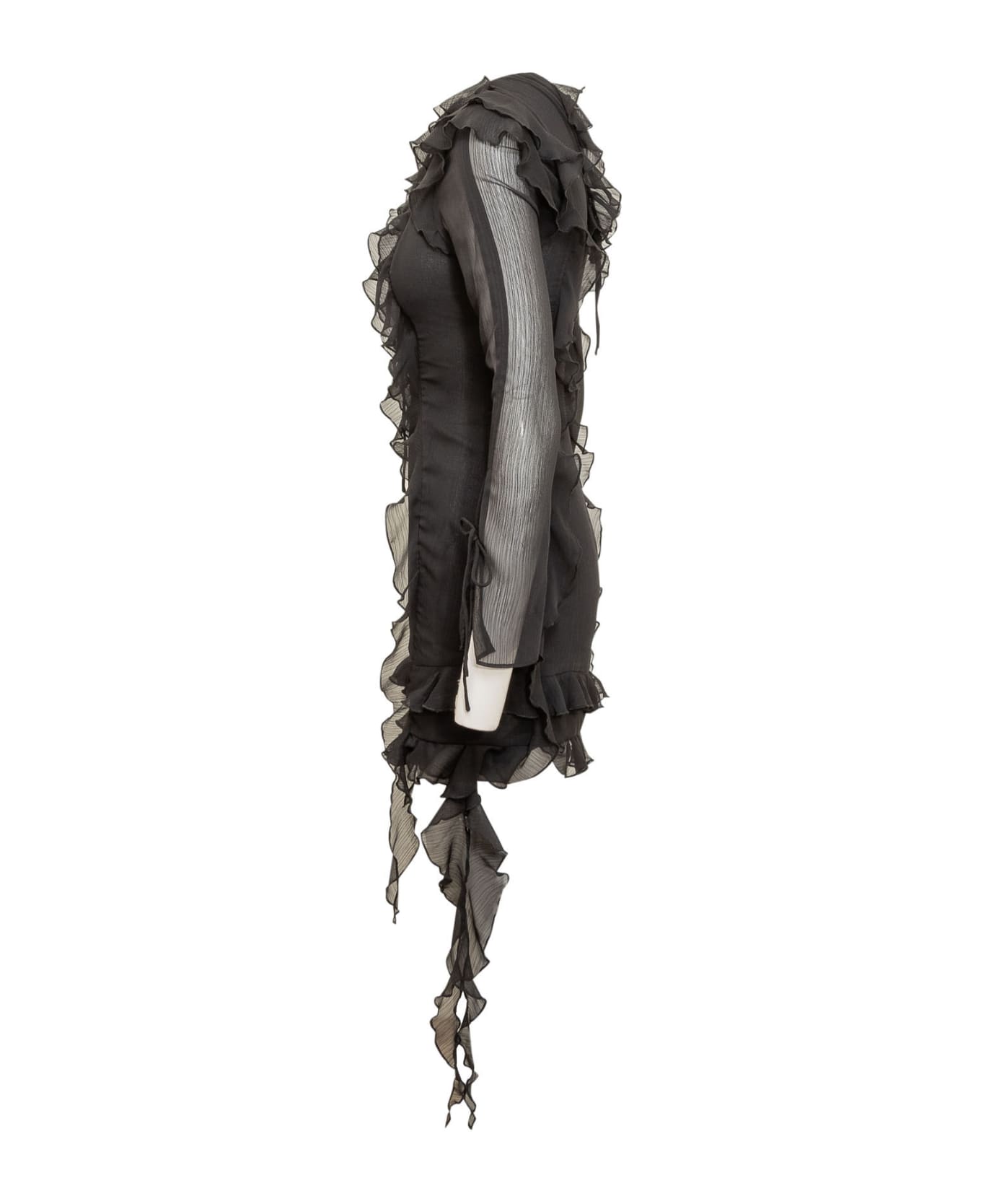 De La Vali Siren Mini Dress - BLACK