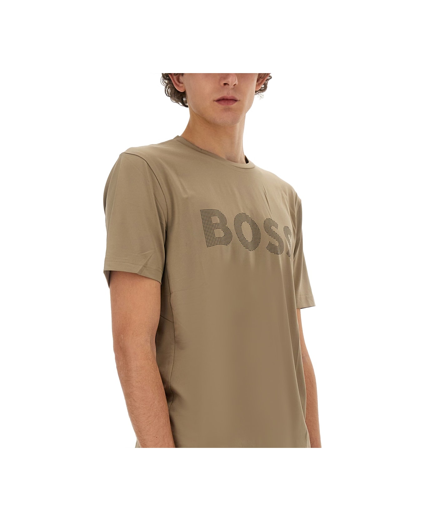 Hugo Boss T-shirt With Logo - BEIGE