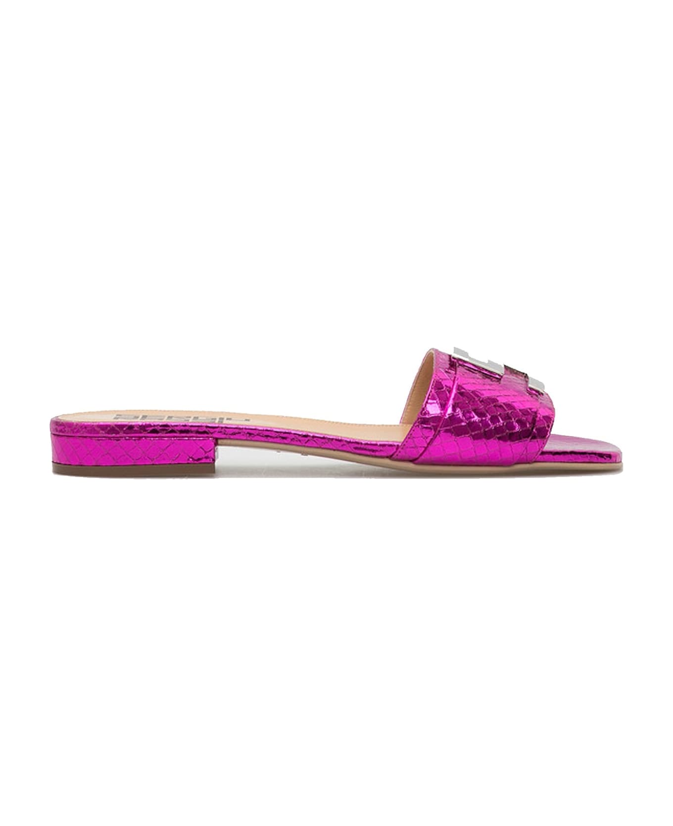 Sergio Rossi Leather Flat Sandals - Pink